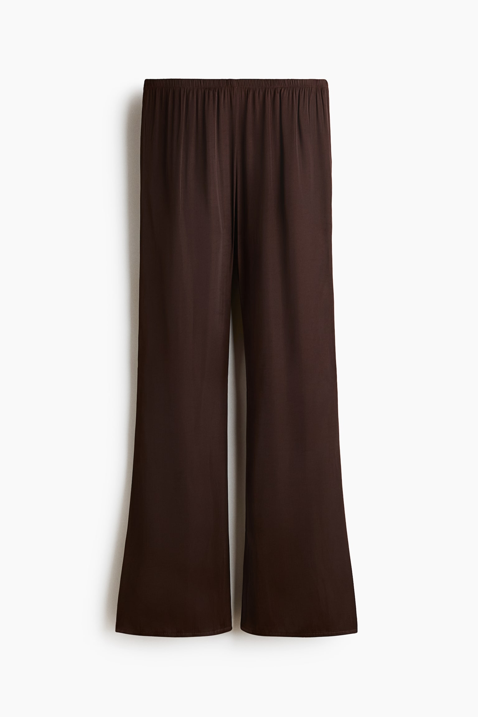 Ausgestellte Satinhose - Dunkelbraun/Cremefarben/Schwarz/Senfgelb/Salbeigrün - 1