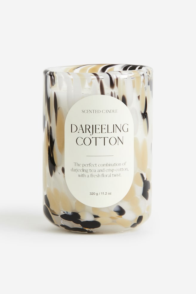 Duftlys i glasbeholder - Beige/Darjeeling Cotton - 1
