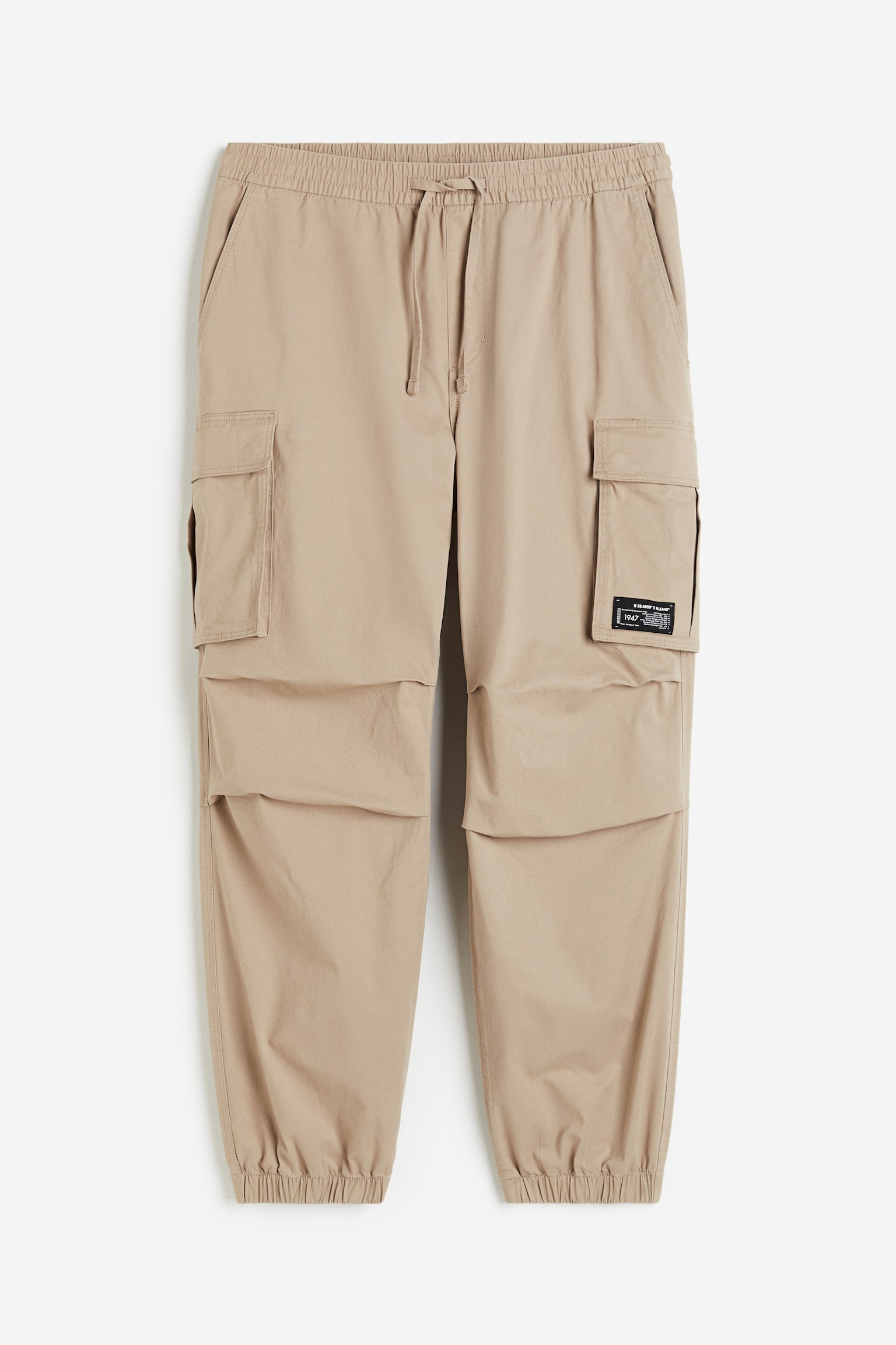 Relaxed Fit Cotton Cargo Joggers - Beige/Khaki green/Cream/Dark brown - 2