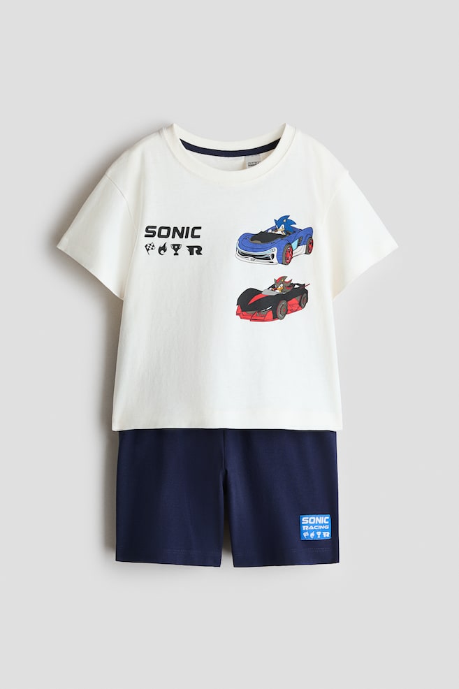 Printed pyjamas - White/Sonic the Hedgehog/Black/Batman - 1