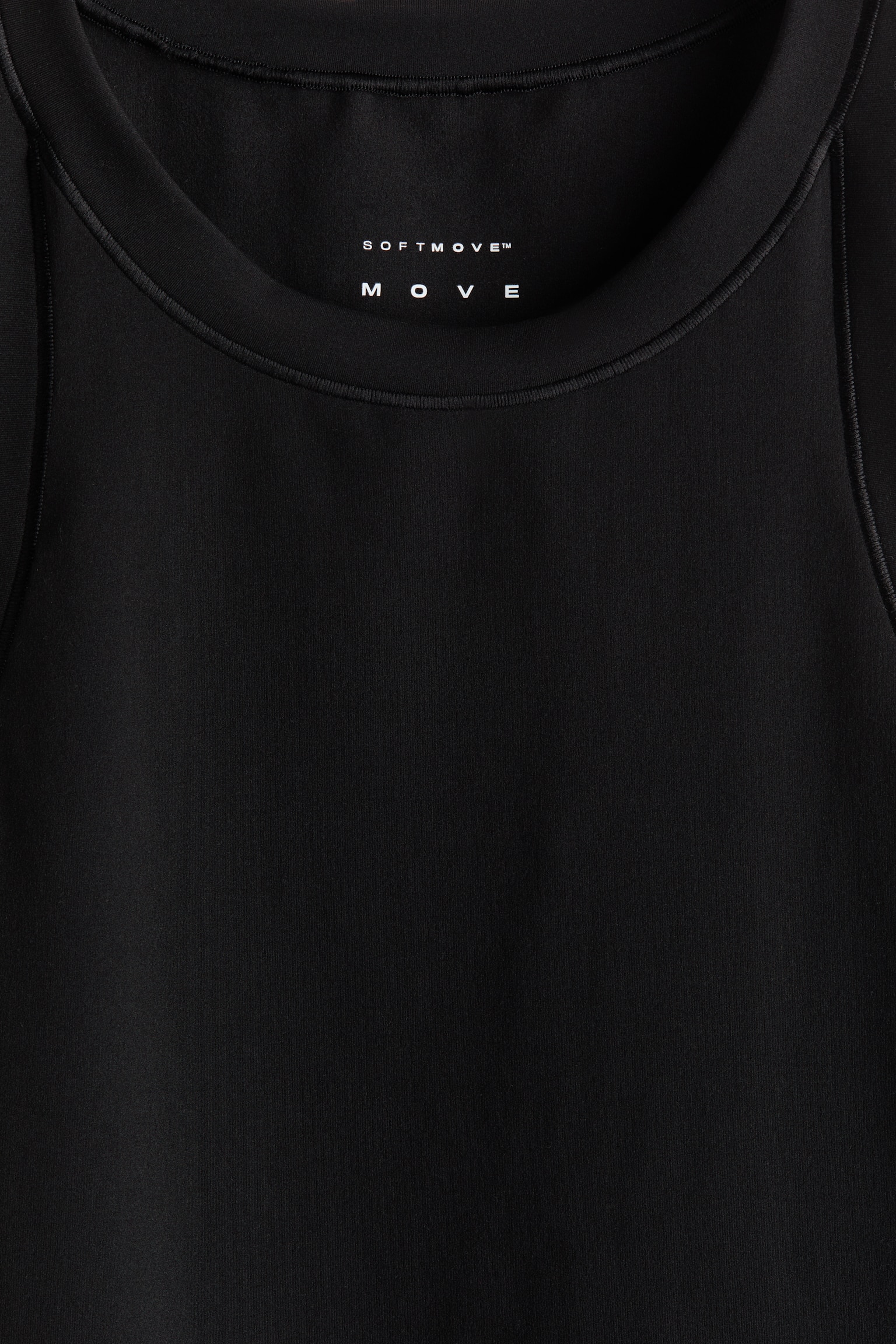 Женский топ H&M Move Slim-Fit Sports Tank Top with SoftMove™, цвет: Чёрный — фото 6