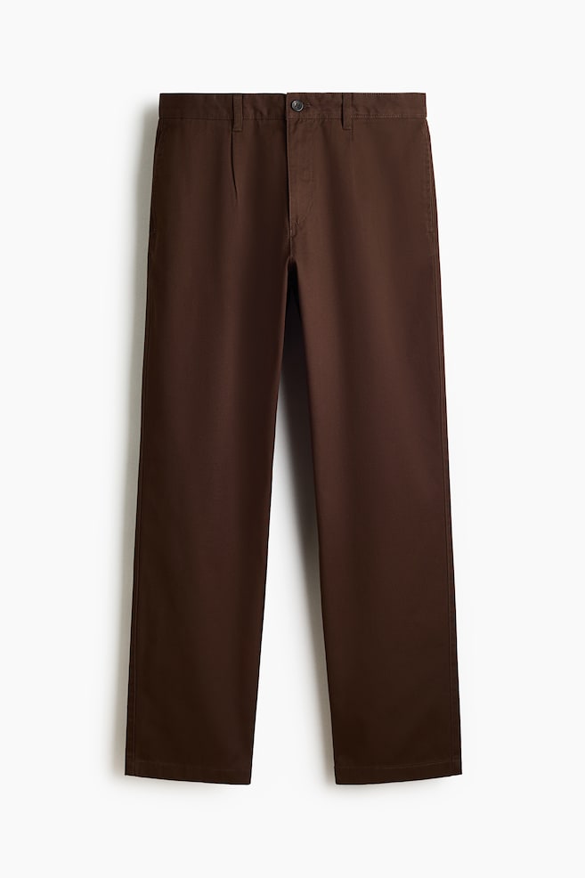 Chino van katoenen twill - Relaxed Fit - Bruin/Donker kakigroen/Beige/Marineblauw - 1