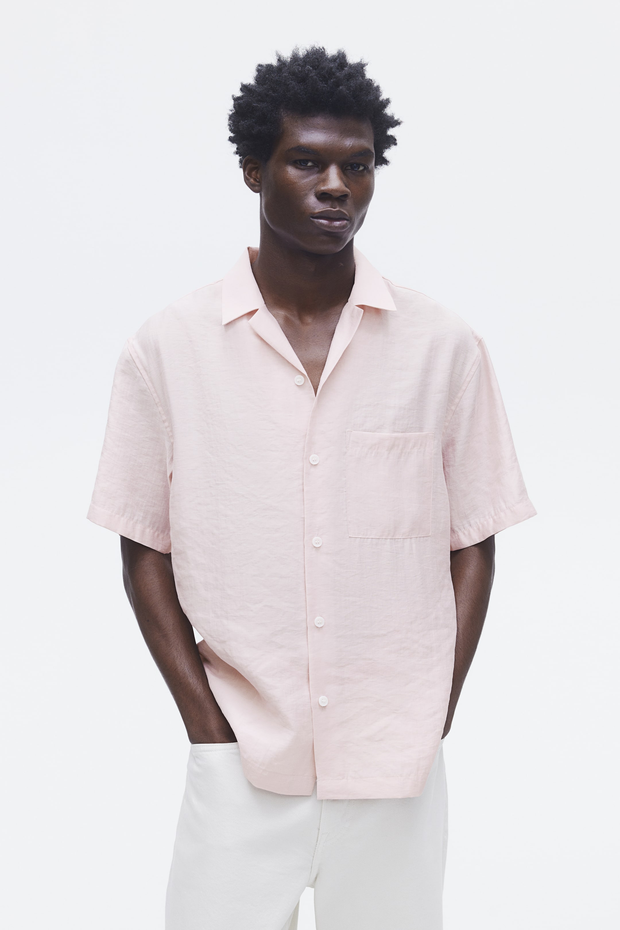 Regular Fit Lyocell-blend Resort Shirt