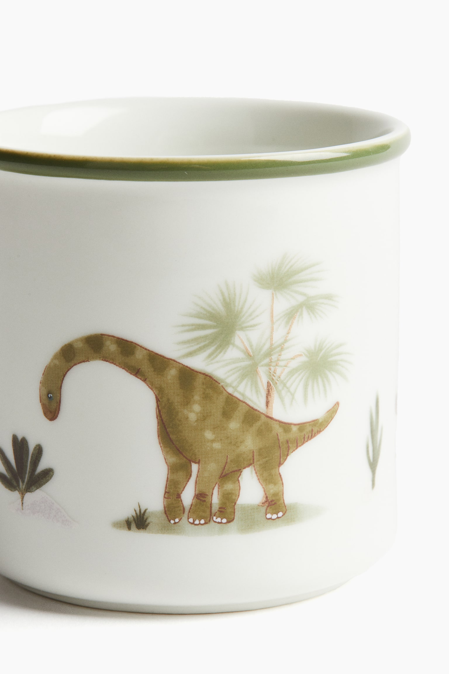 Children's porcelain mug - White/Dinosaurs - 2