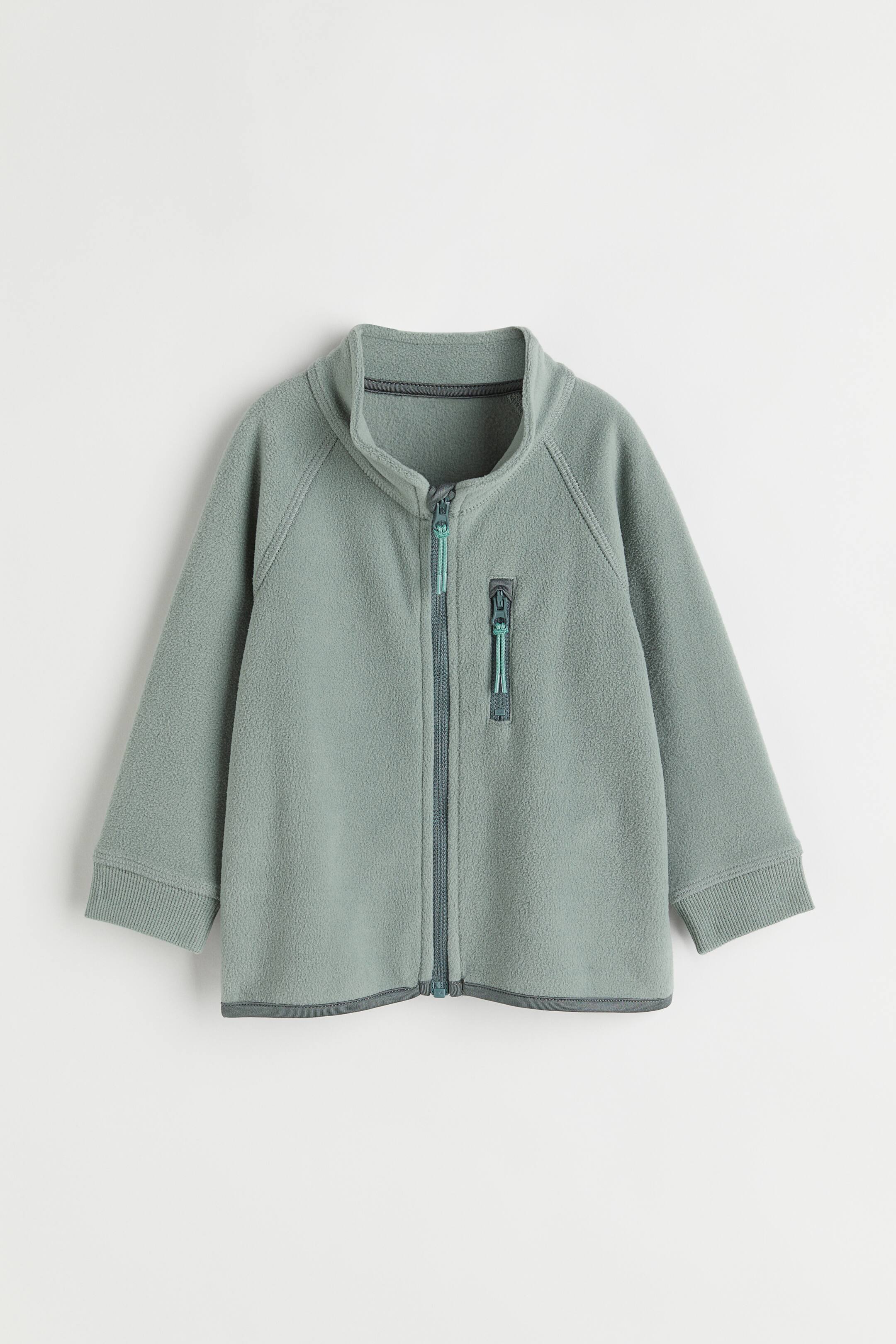 查看大圖: Fleece jacket - 暗綠色 - Kids | H&M 1