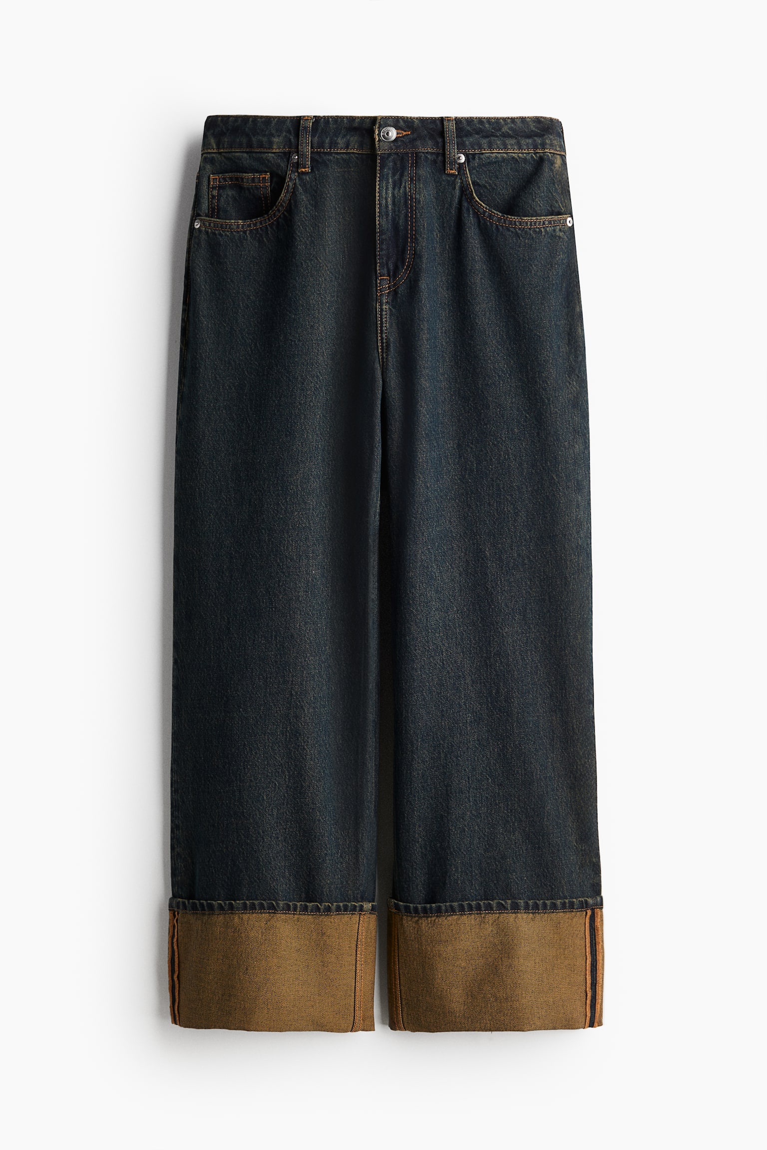 Baggy Wide Low Jeans - Dark denim blue/Dark denim blue/Light denim blue - 2