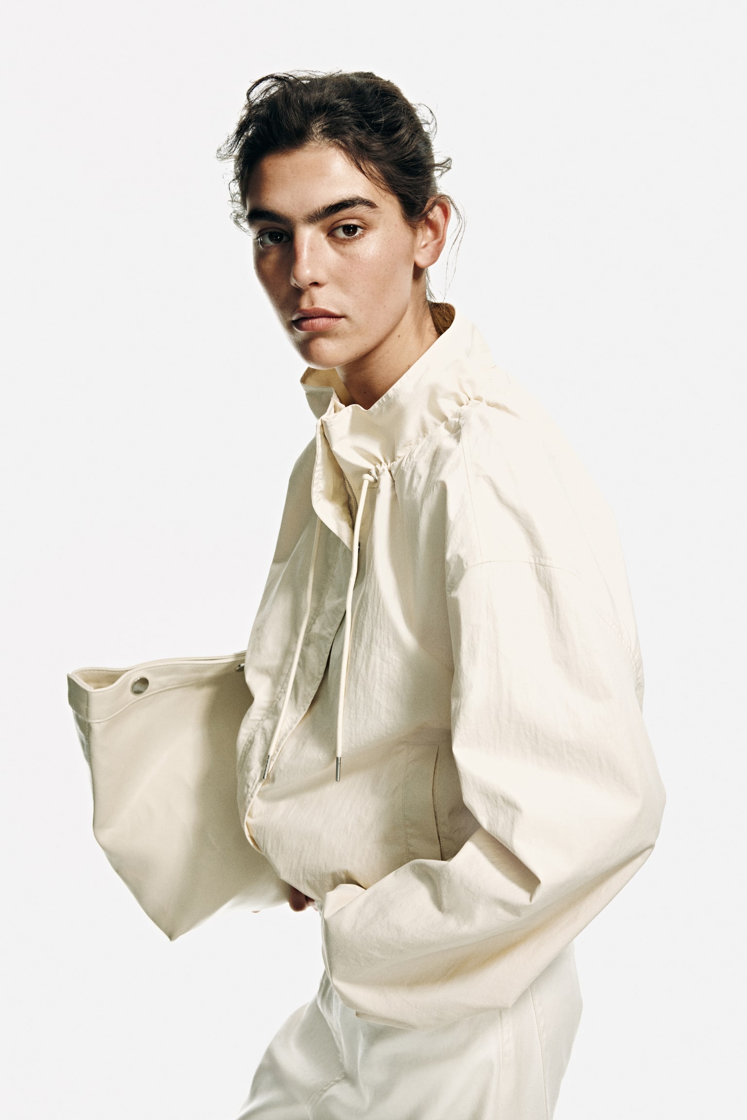 Windbreaker - Cream/Dusty khaki green - 1
