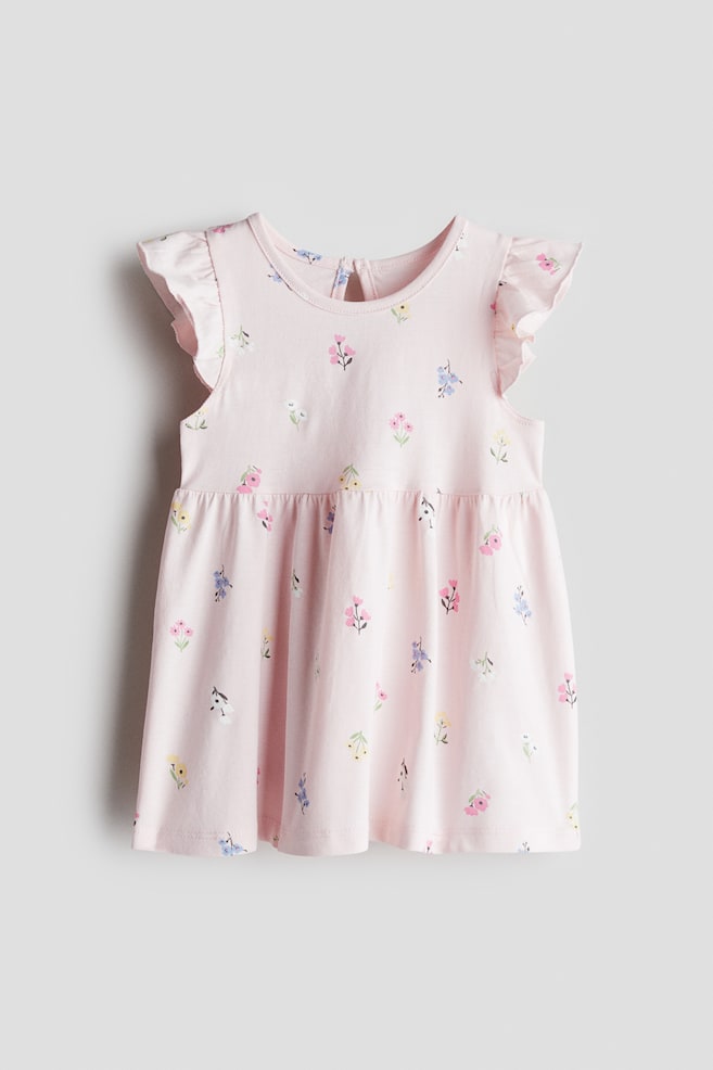 Printed cotton dress - Light pink/Floral/White/Strawberries - 1