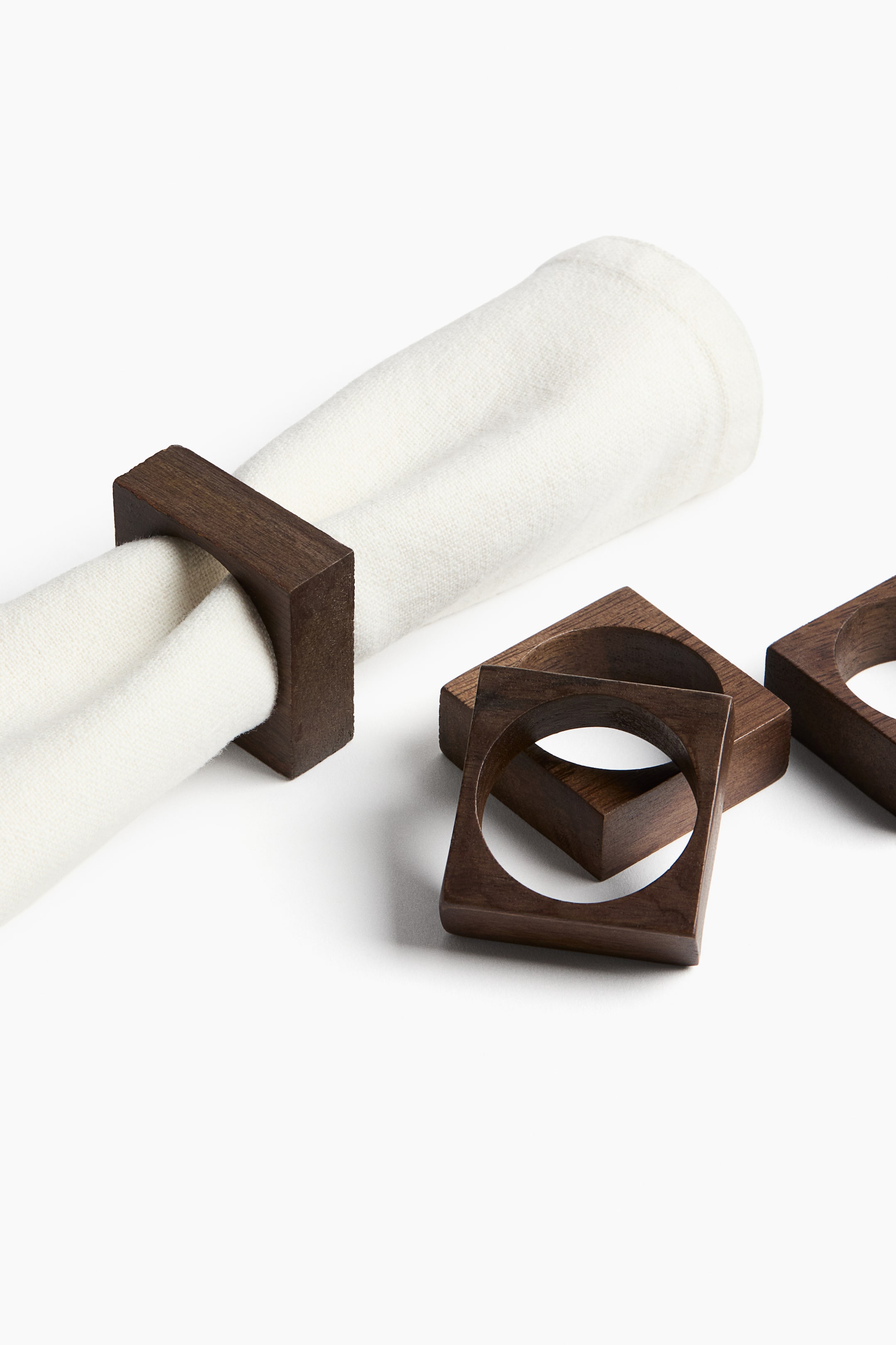 4-Pack Wooden Napkin Rings