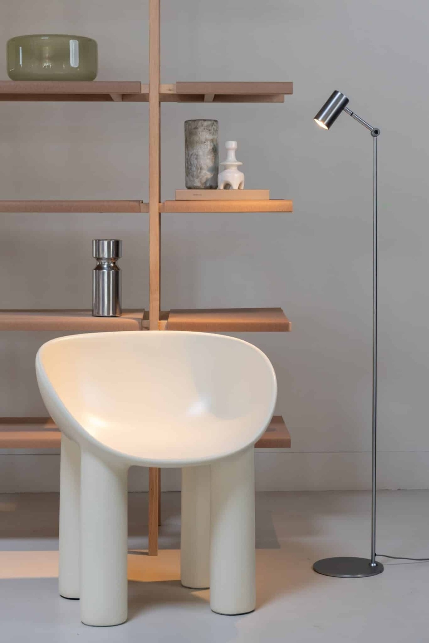 Montreux Vloerlamp - Nikkel