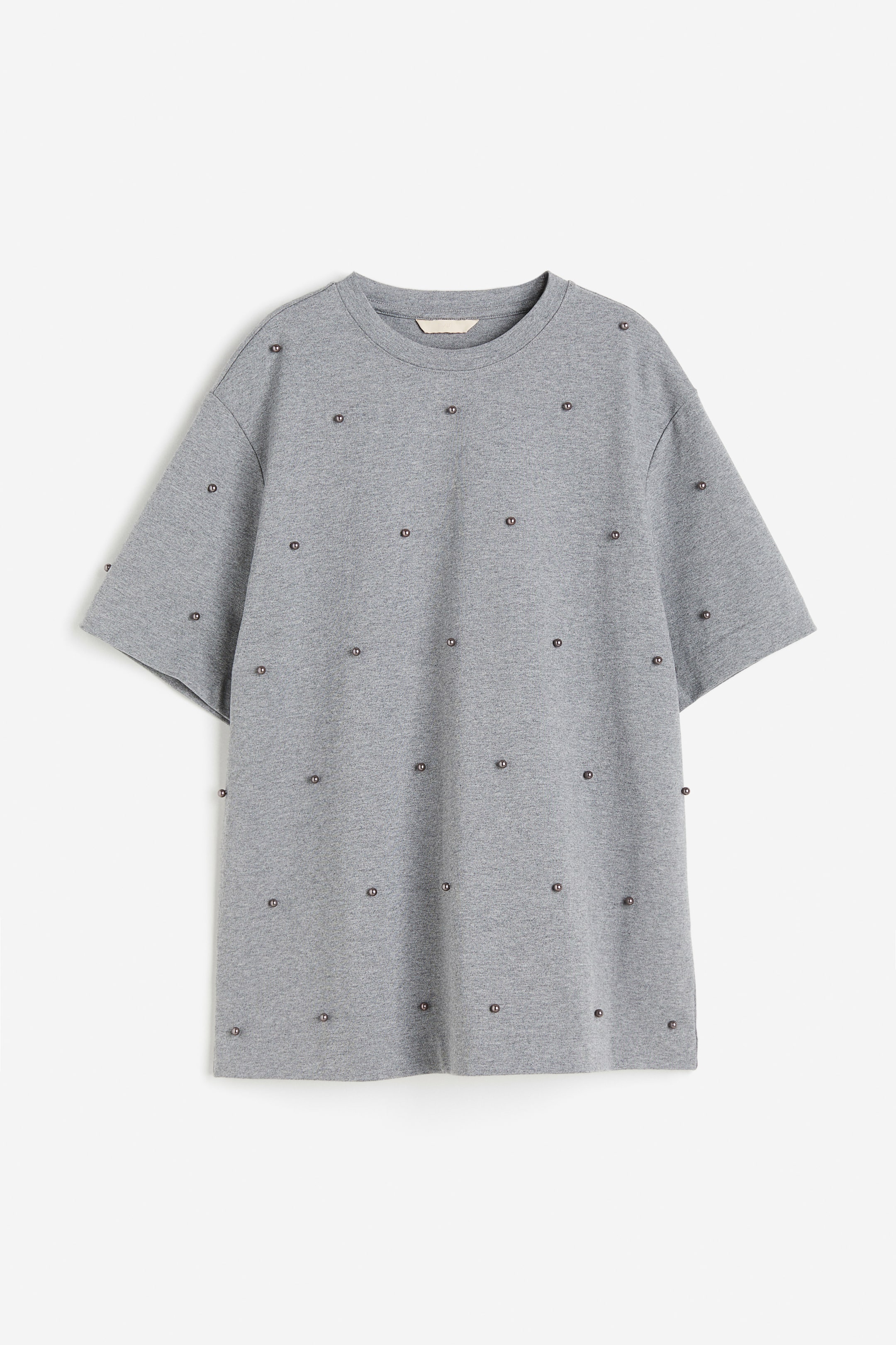 T-shirt avec perles fantaisie Gris chiné FEMME H&M CH