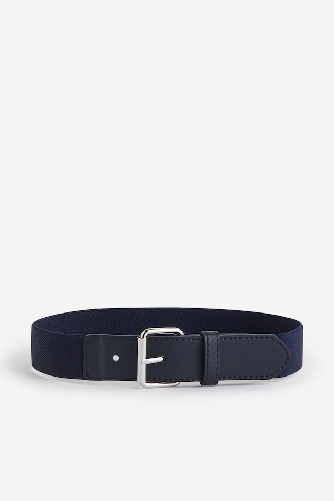 Elasticated belt - Navy blue - 1