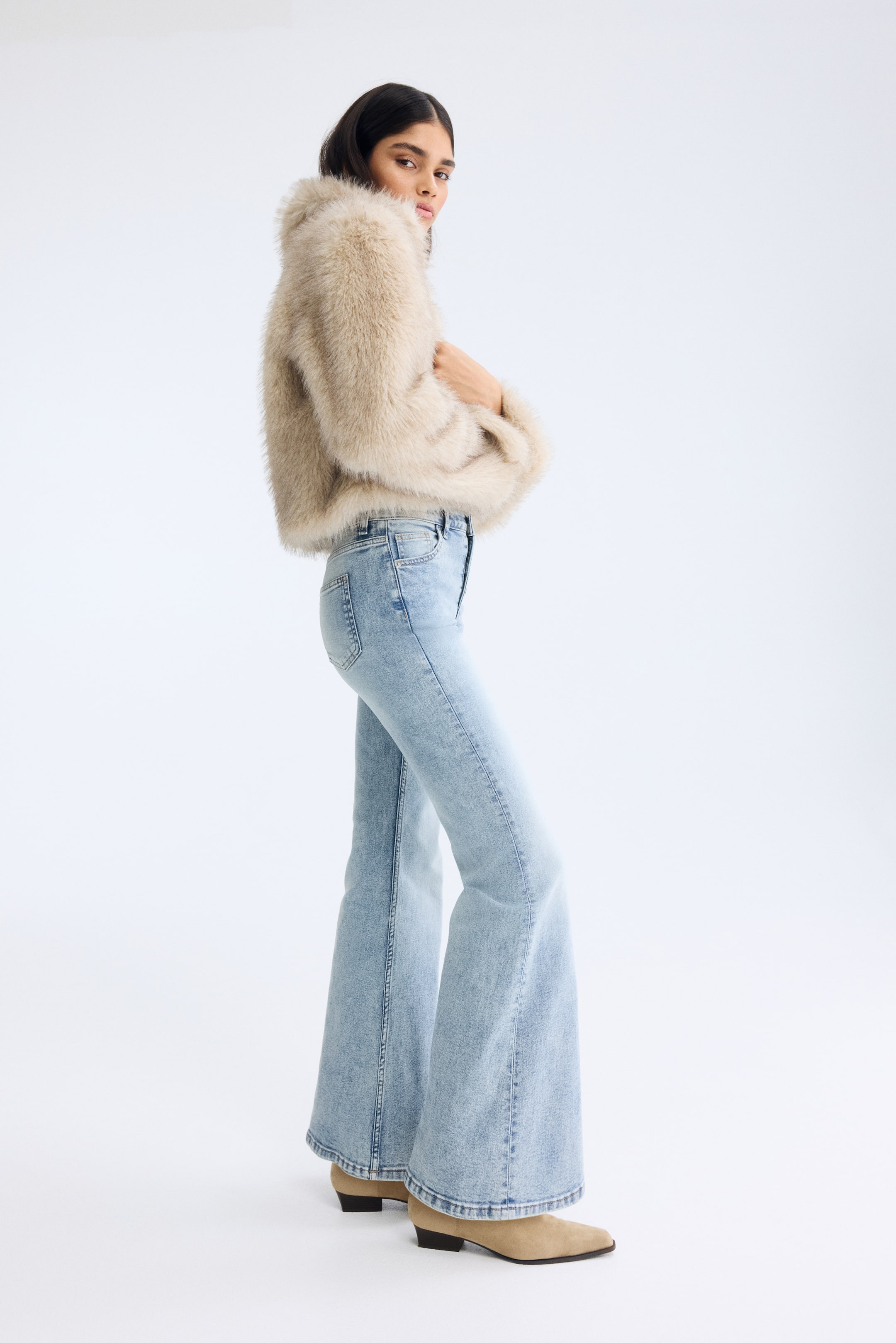 View larger image: Flared High Jeans - Light denim blue - Ladies | H&M US 2