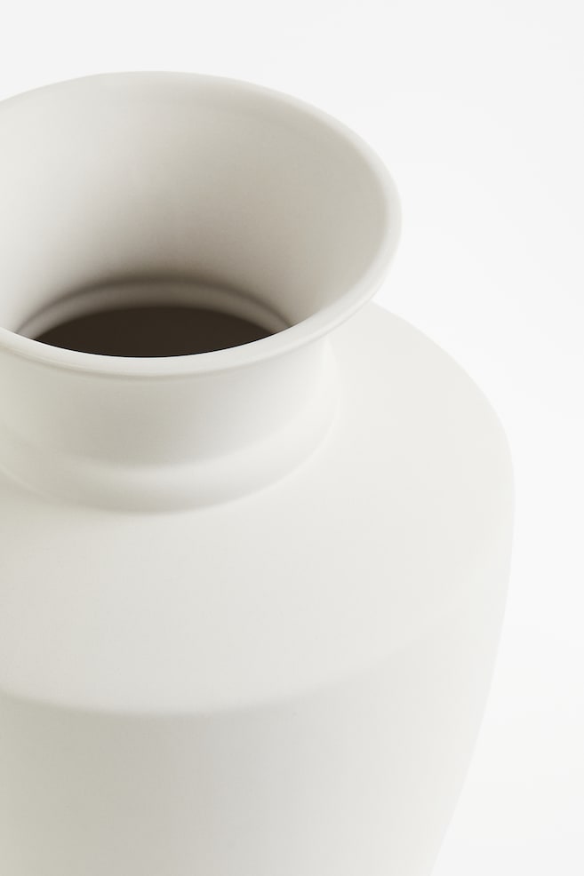 Grand vase en grès cérame - Blanc - 4