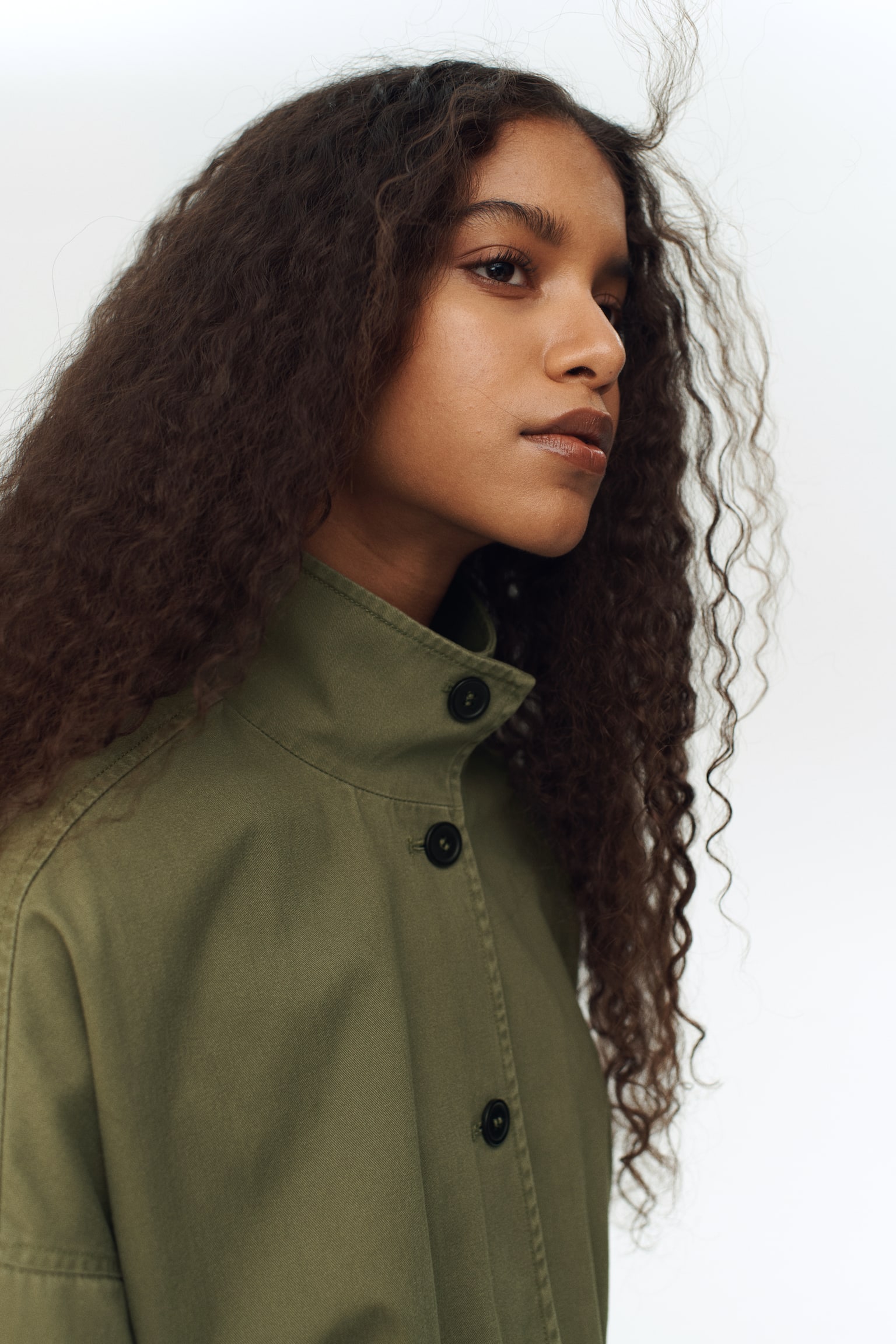 Twill jacket - Khaki green - 3