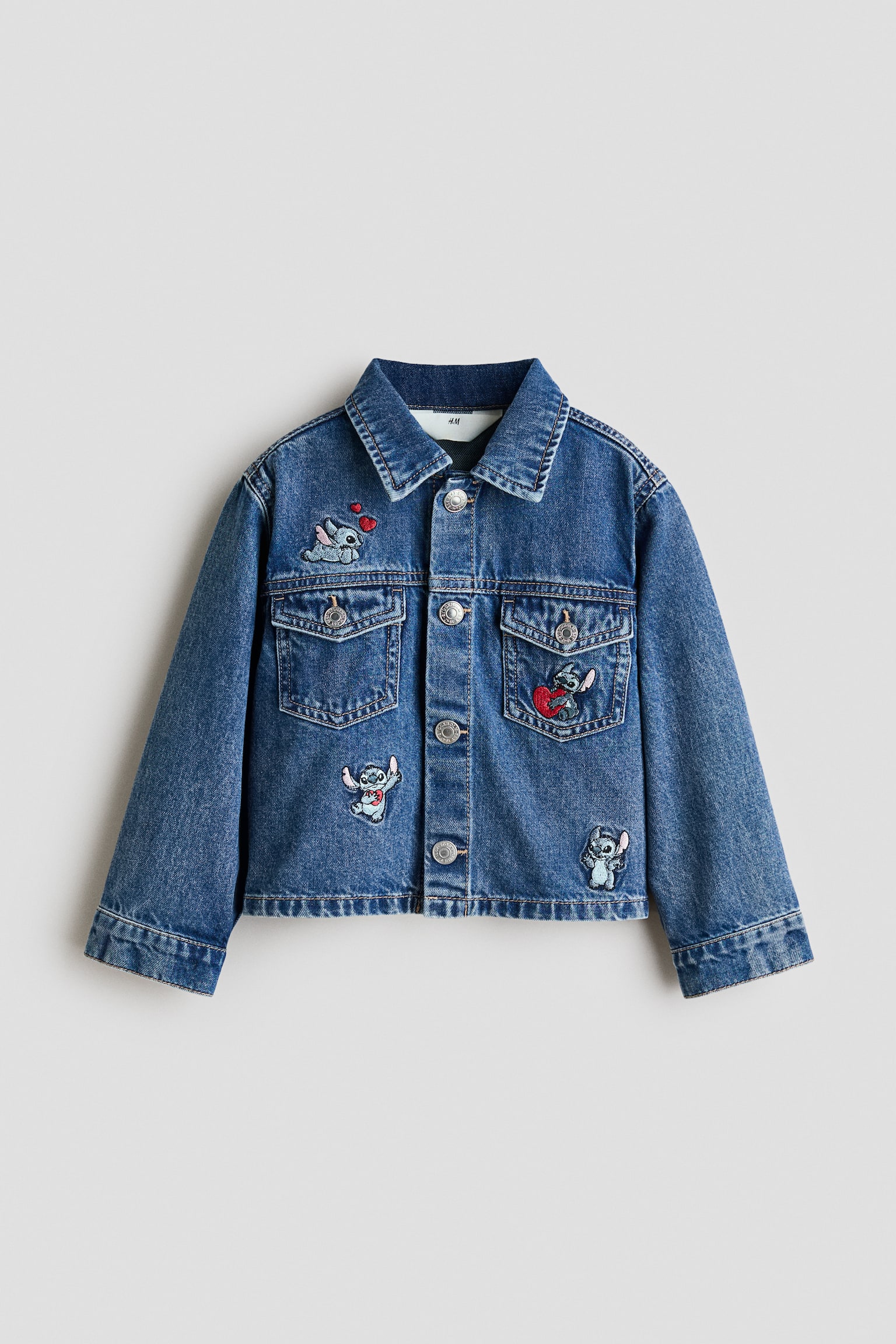 Veste en denim avec motifs brodés - Bleu denim/Lilo et Stitch