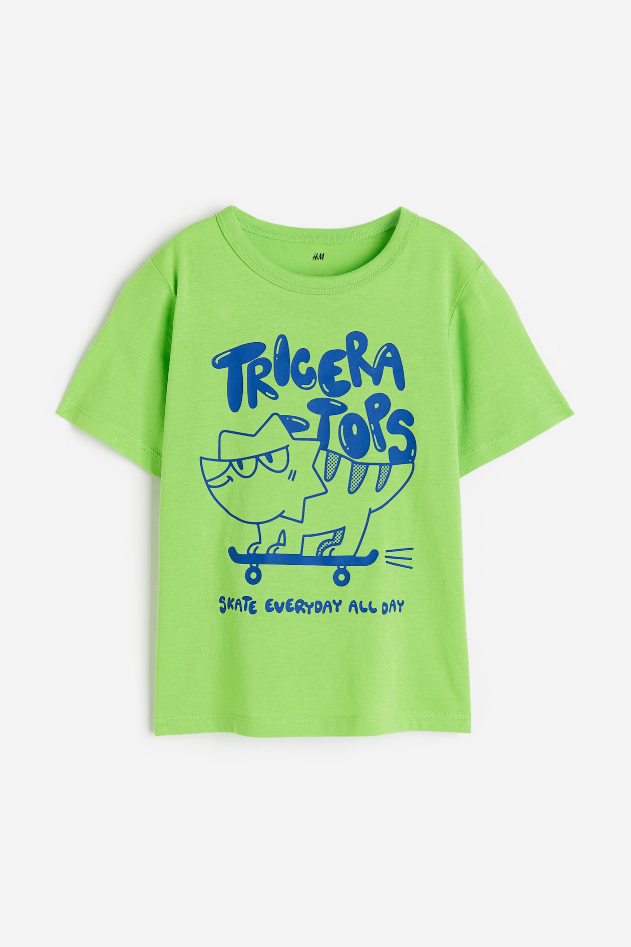 T-shirt imprimé en coton Vert vif/dinosaure skater ENFANT H&M BE