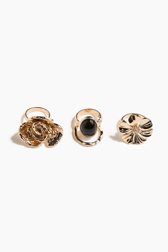 4-pack rings - Gold-coloured - 1