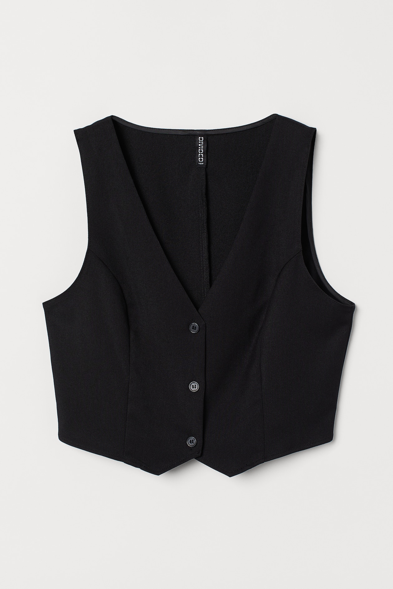 Suit Vest - V-neck - Sleeveless - Black - Ladies | H&M US