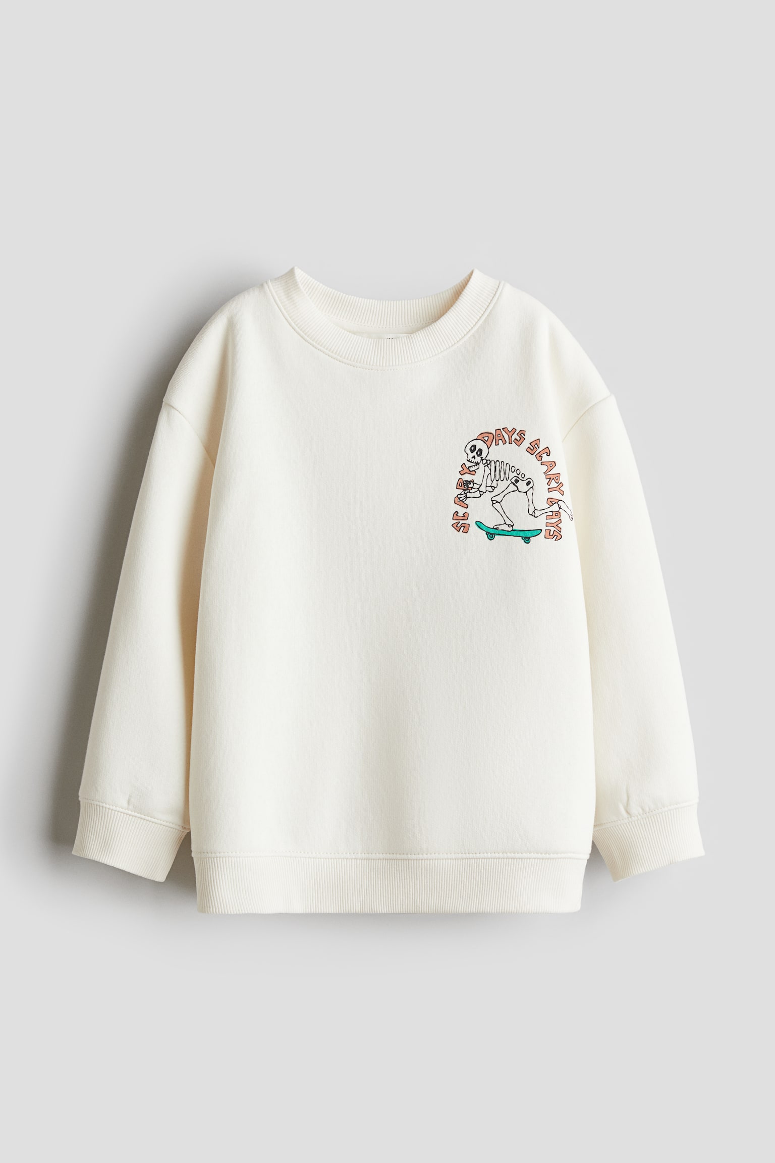 Sweatshirt - White/Light blue/NASA/Grey marl/Grow/Dark turquoise/Patterned/Dark red/Paris/Sage green/Animals/Navy blue/Cream striped/Orange/Halloween/Brown/Little Brother/Black/Skulls/Black/Pumpkins/Beige/Vehicles - 1