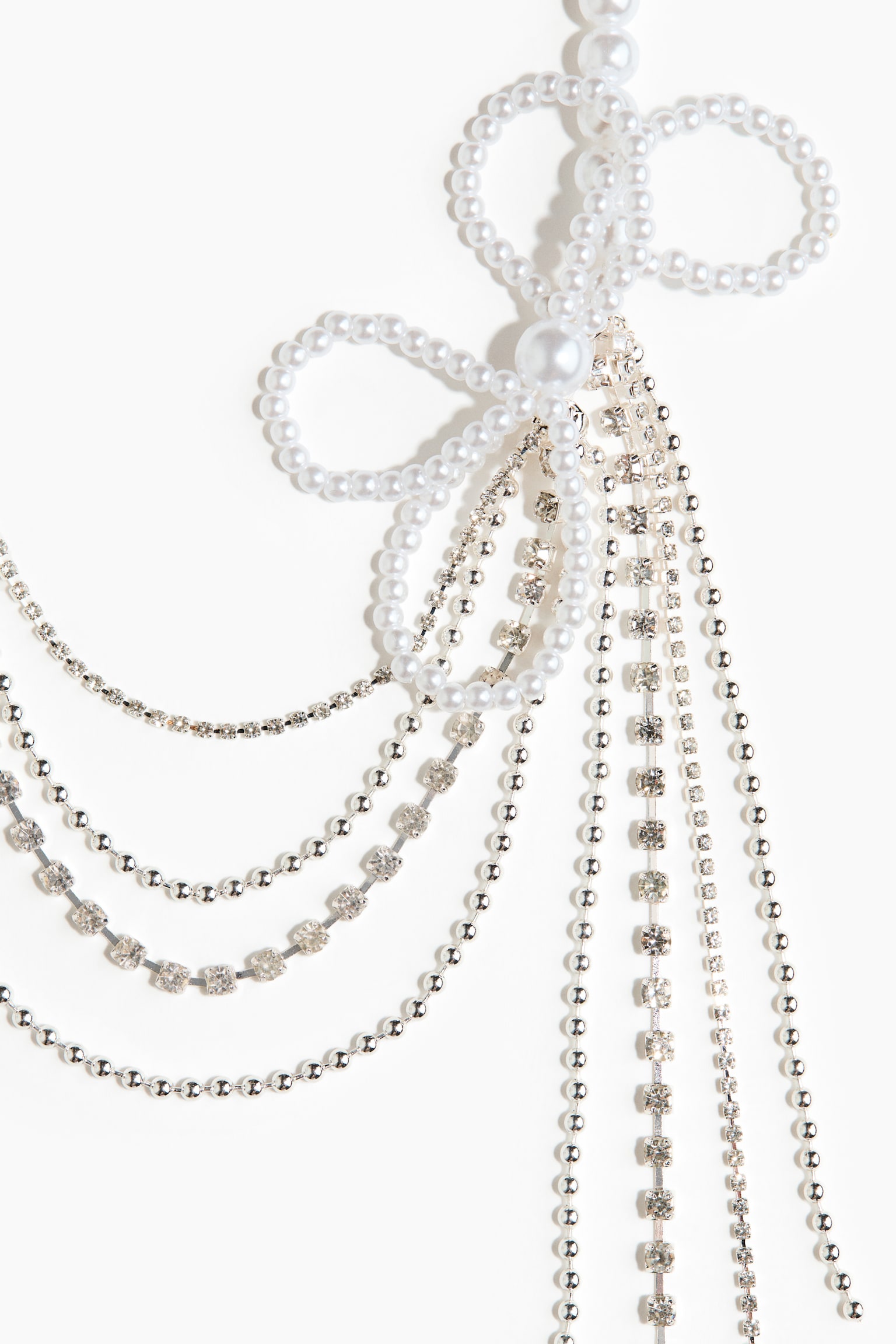 Layered necklace - Silver-coloured/White - 2