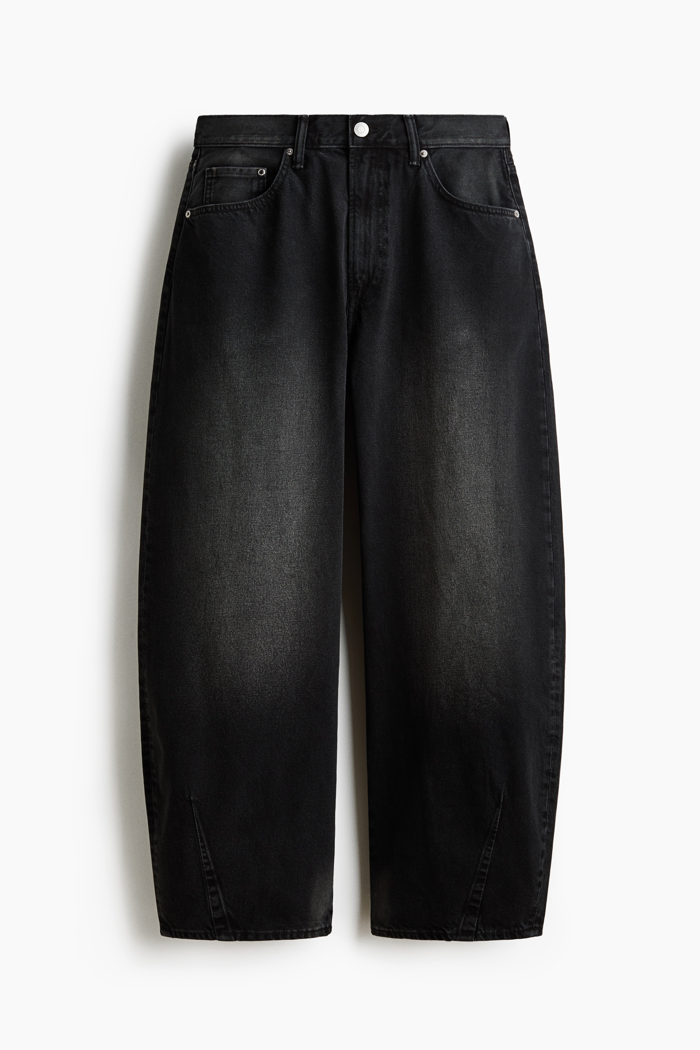 Baggy Barrel Jeans - Denimsort/Washed denim blue/Denimblå