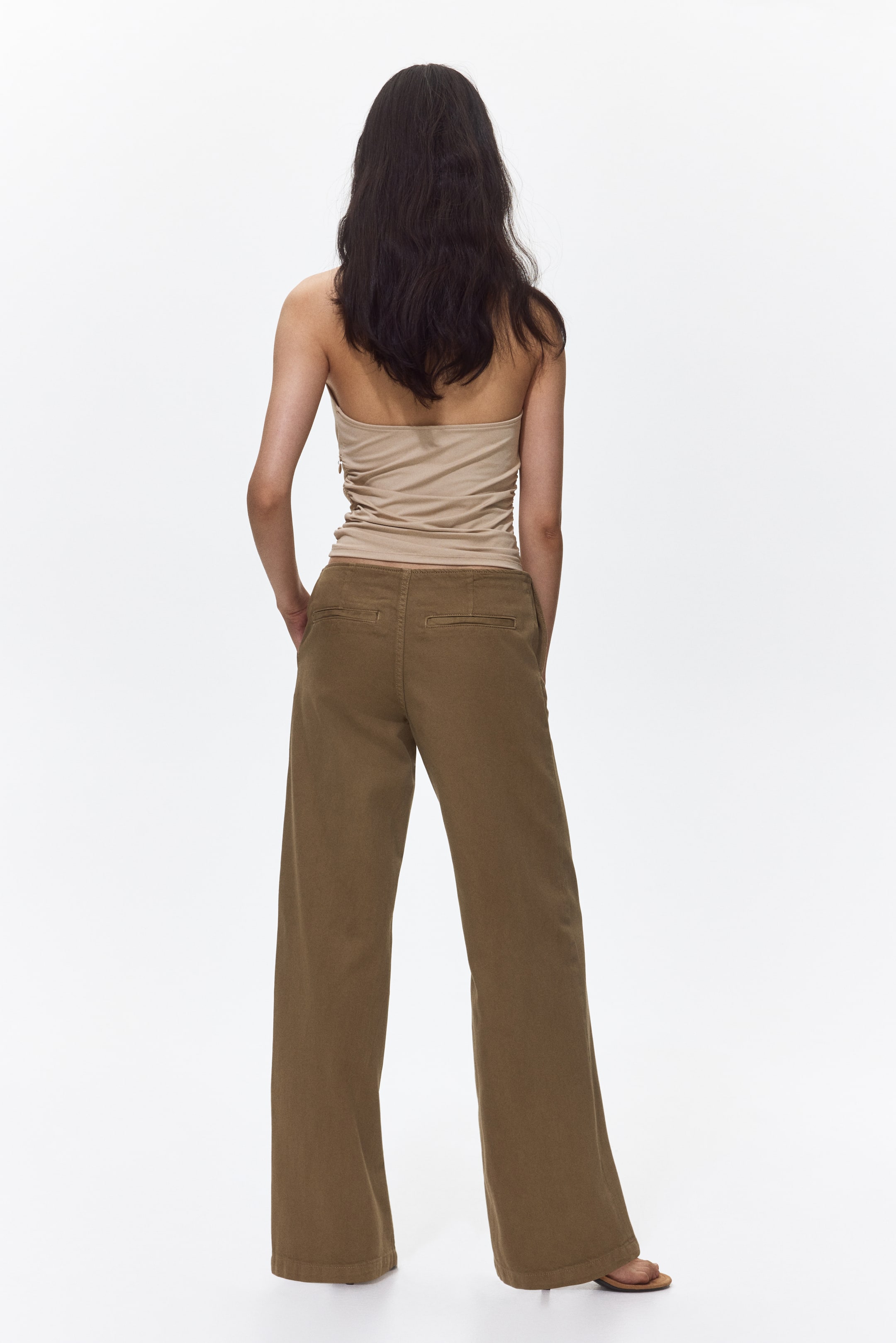 Wide-Leg Denim Pants