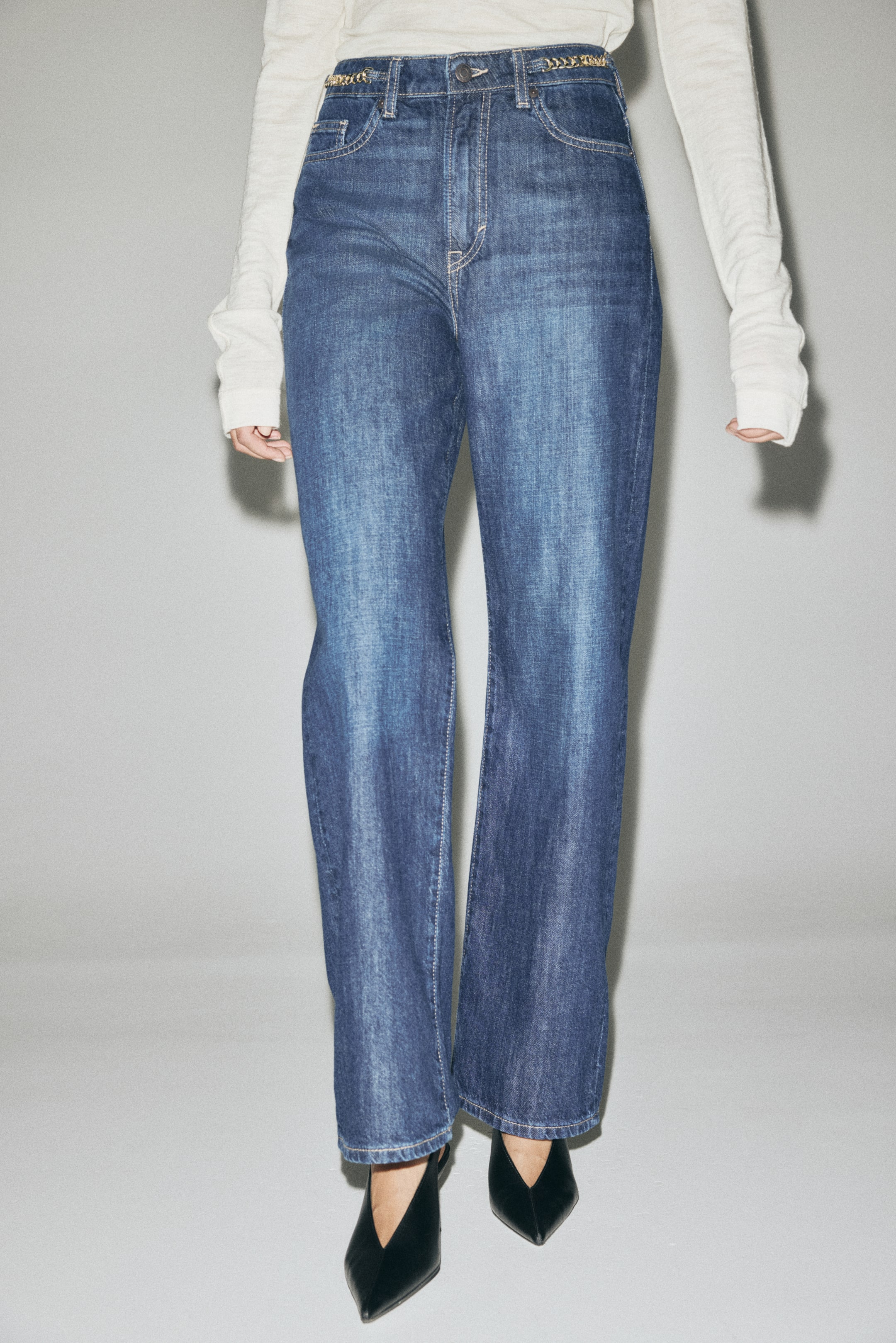 Vezi imaginea mai mare: Straight High Jeans - Albastru-denim închis - FEMEI | H&M RO 2