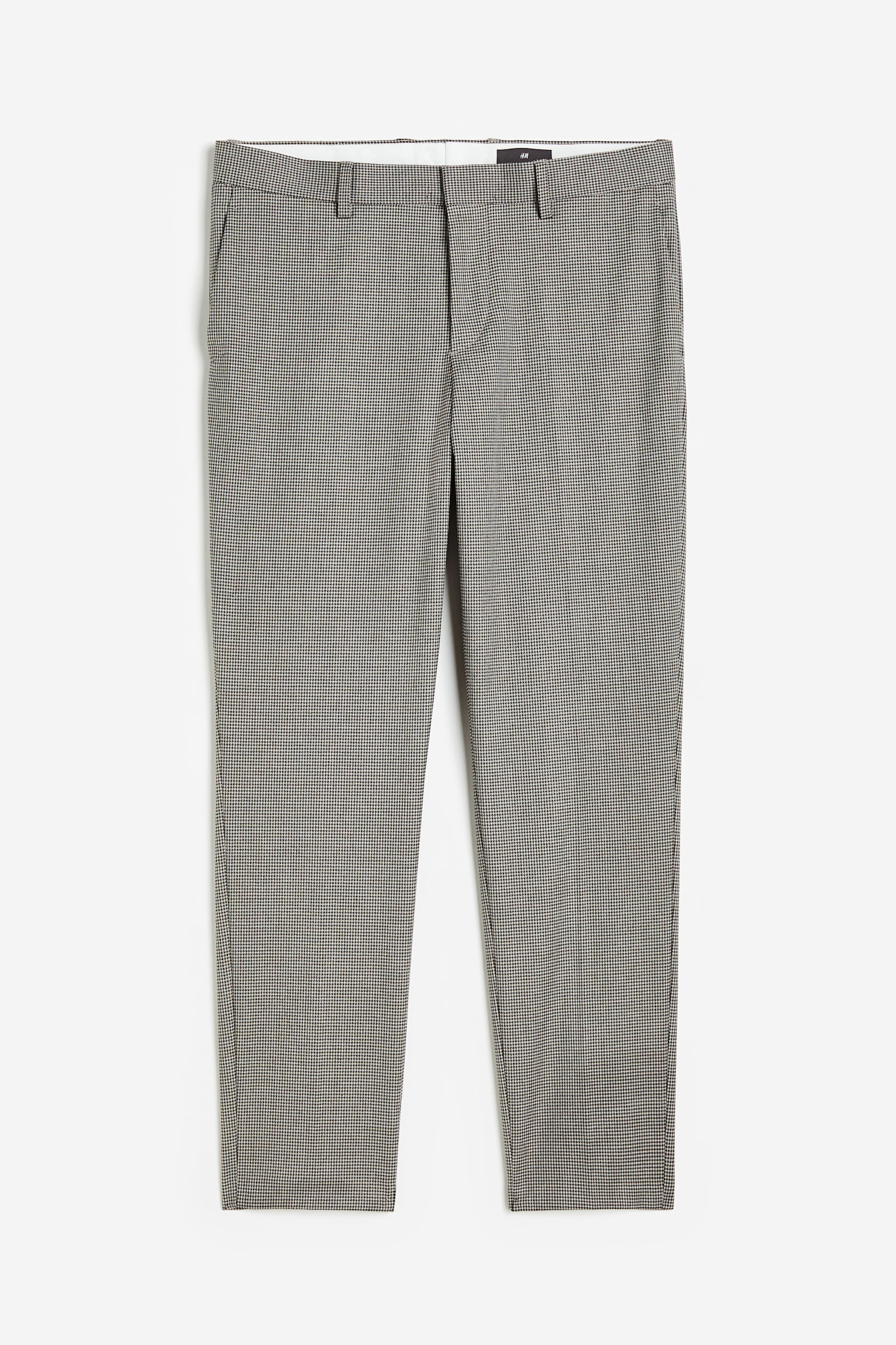 Slim Fit Suit Pants - Brown/Dogtooth pattern - 1