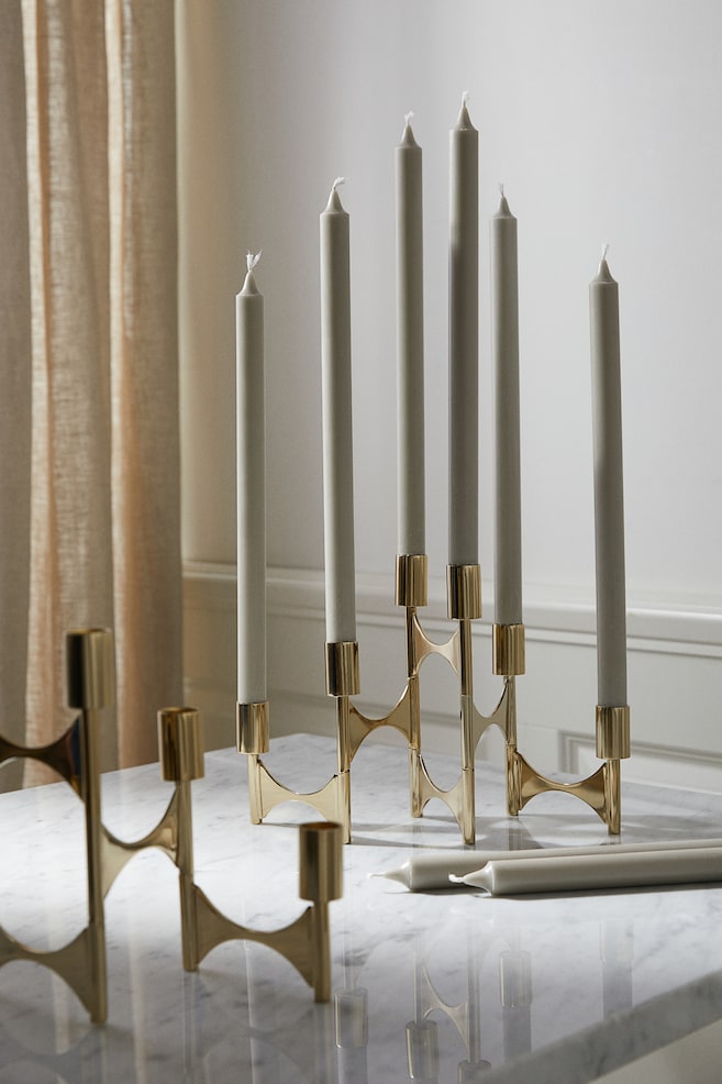 Metal candle holder - Gold-coloured/Silver-coloured/Black - 2