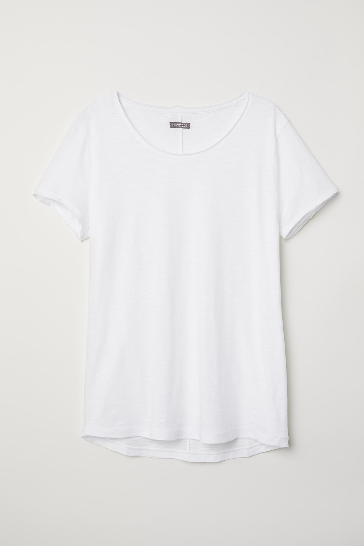 Raw-edge T-shirt - Short sleeve - White - Men | H&M US