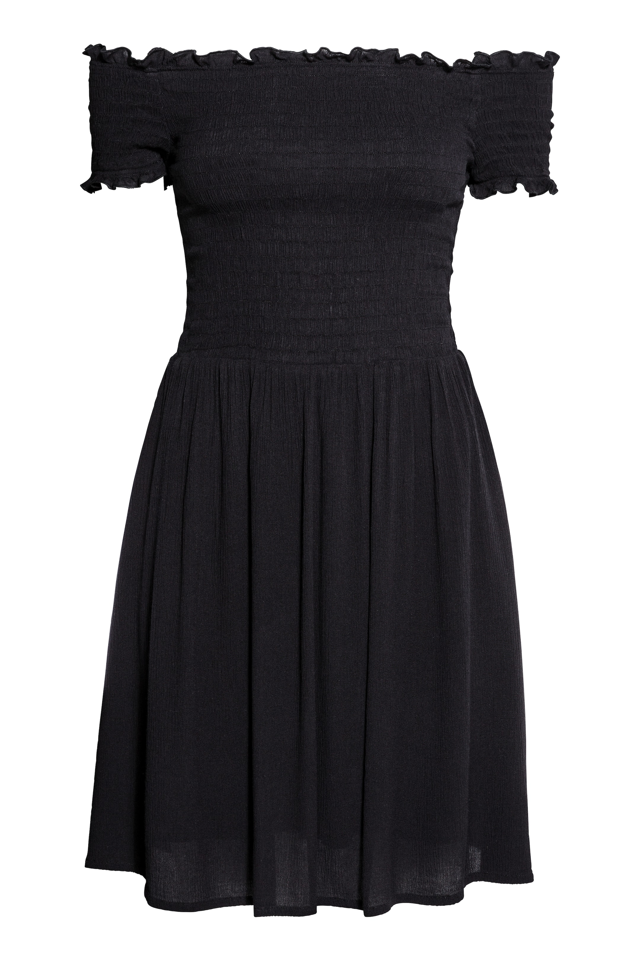 View larger image: Dress with smocking - Black - Ladies | H&M CA 1