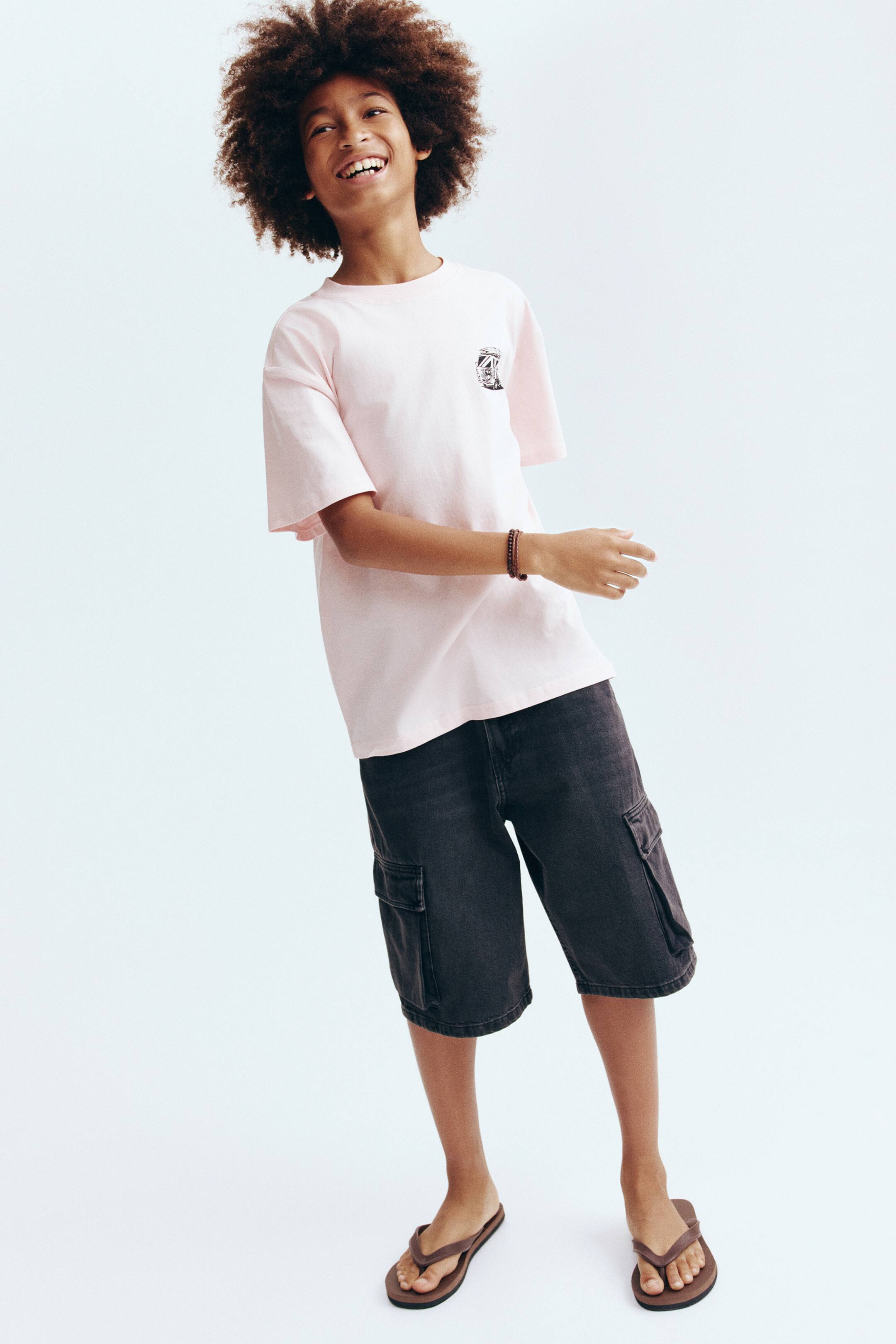 View larger image: Cargo Denim Shorts - Black - Kids | H&M 1