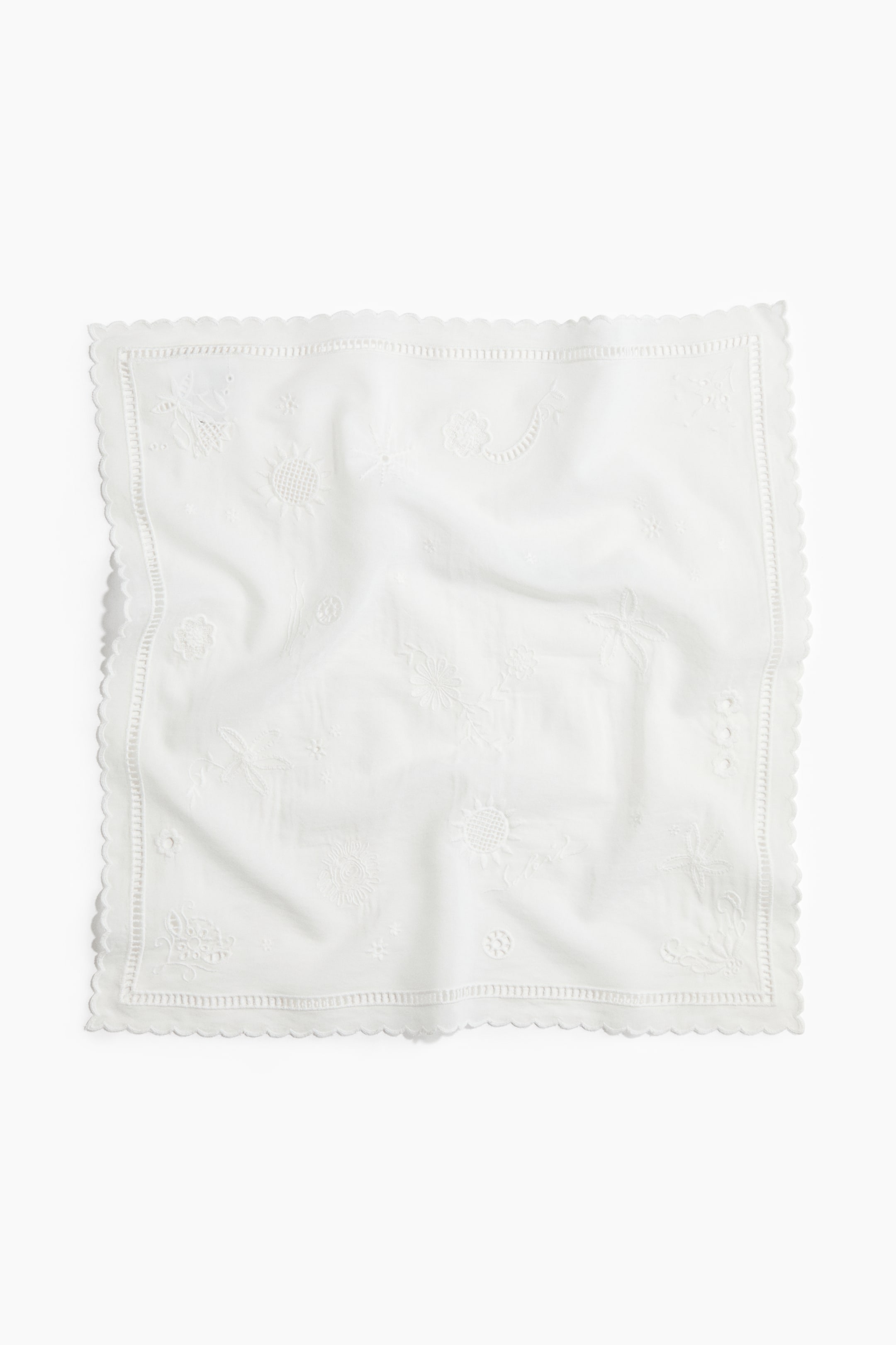 Eyelet-Embroidered Scarf