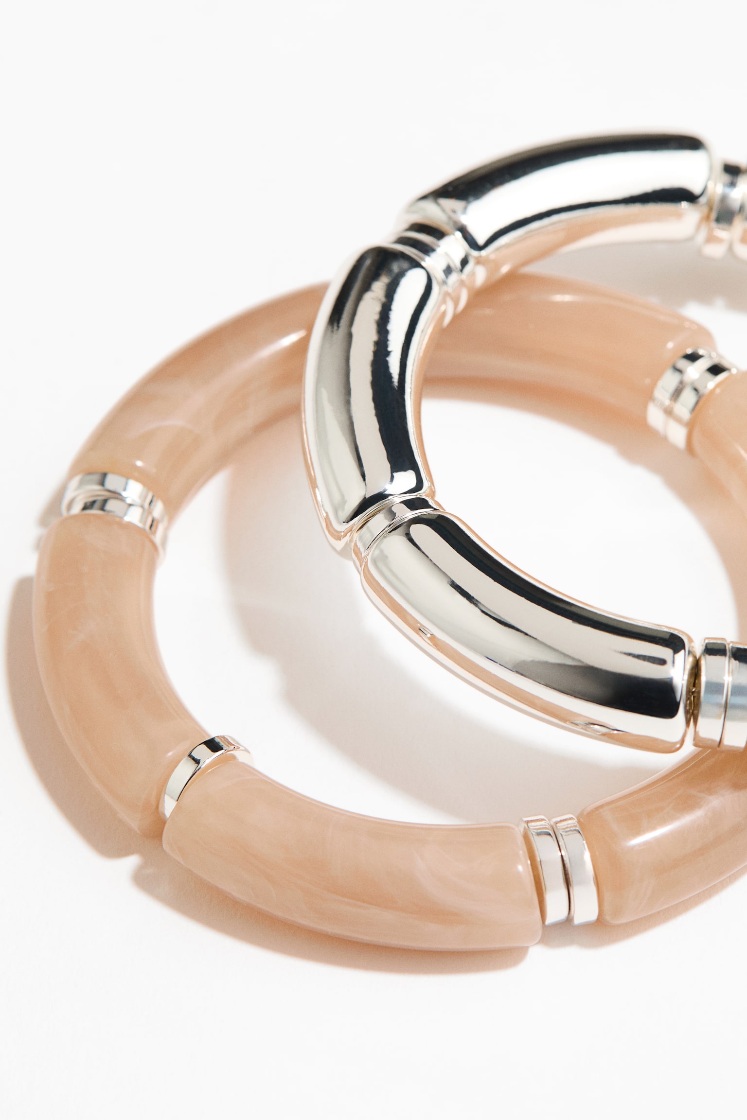 2 db-os karkötő szett - Ezüstszínű/világosbézs/Aranyszínű/barna/burgundivörös - 2