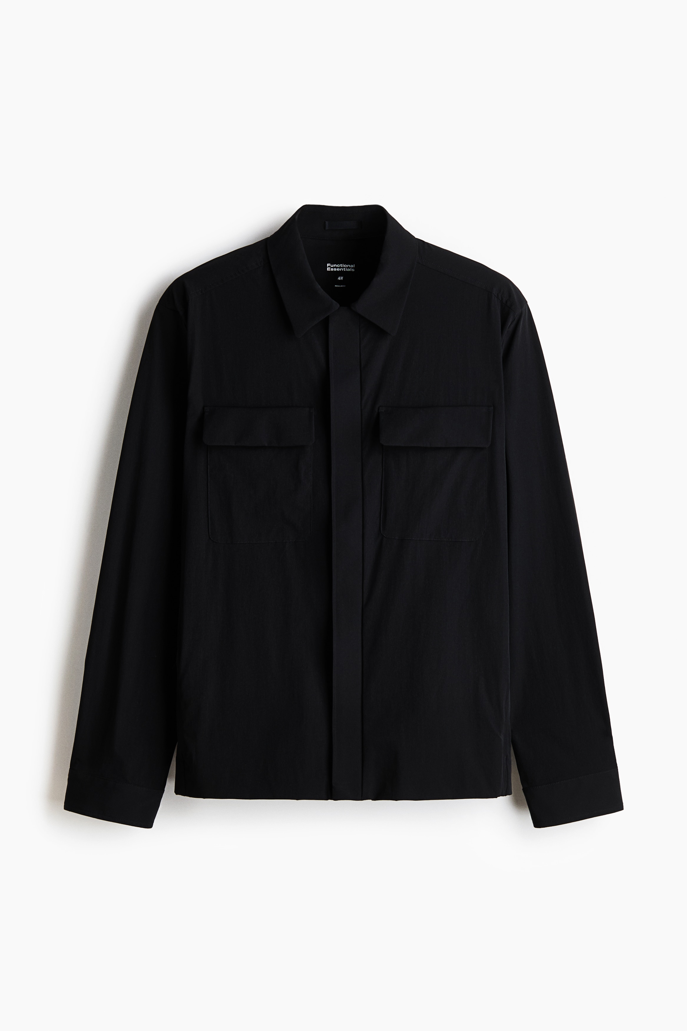 Water-Repellent Overshirt - Black