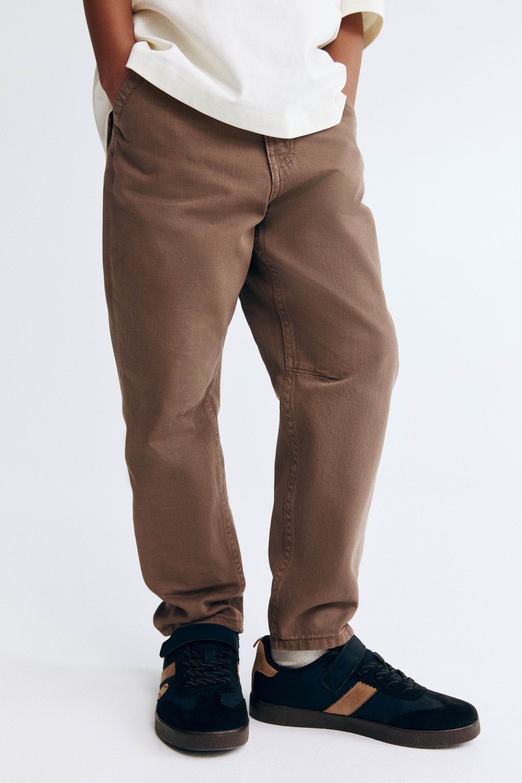 Pantalon en sergé de coton délavé
