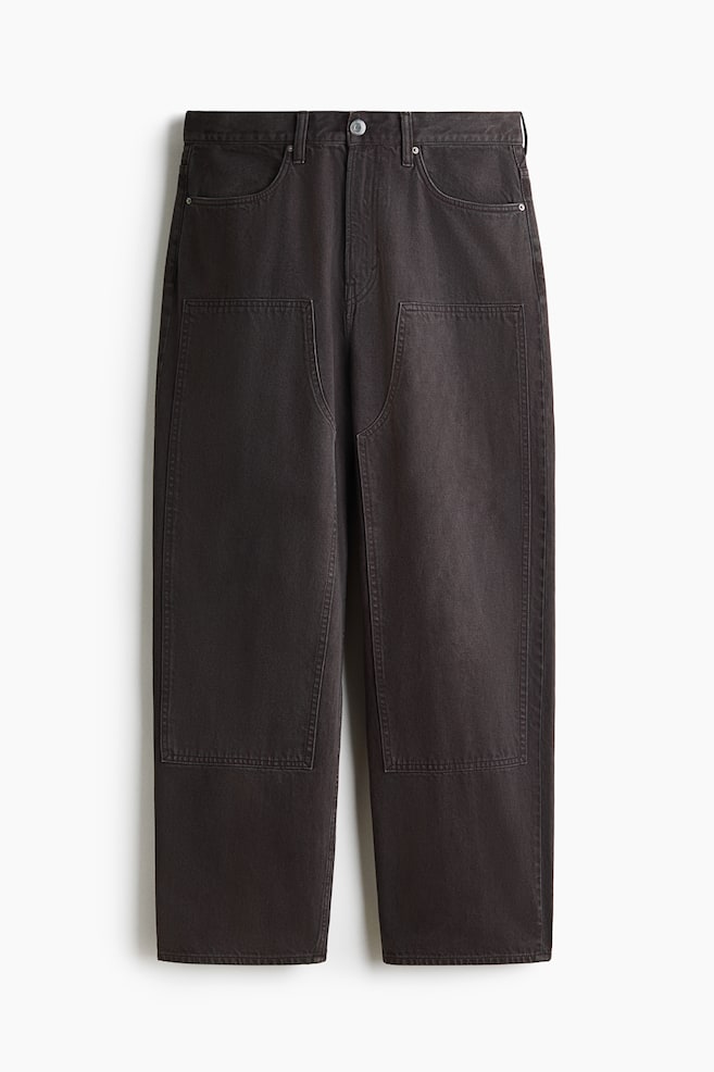 Baggy Carpenter Jeans - Dark brown/Denim black - 1