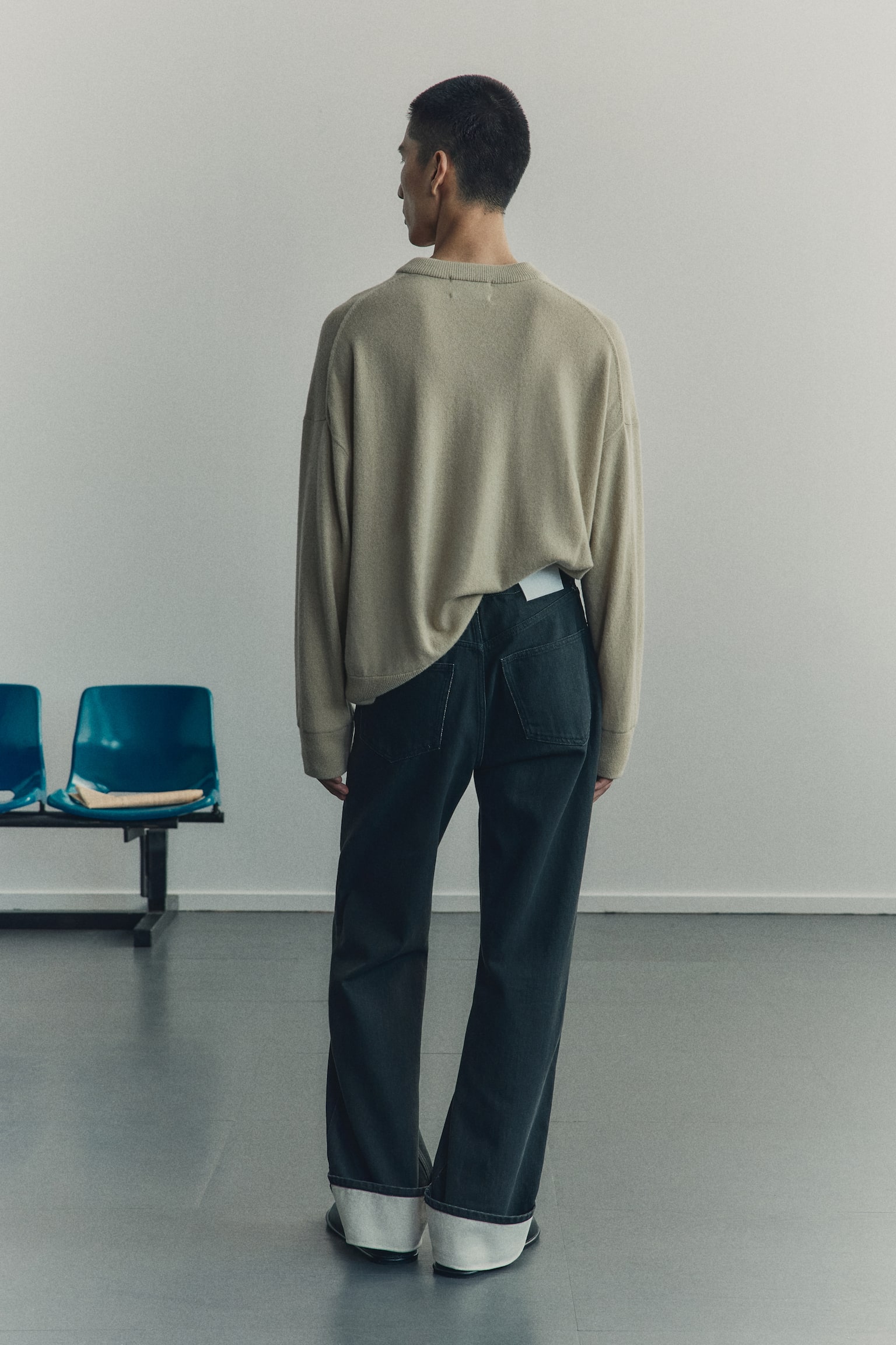 Straight Regular Jeans - Czarny - 4