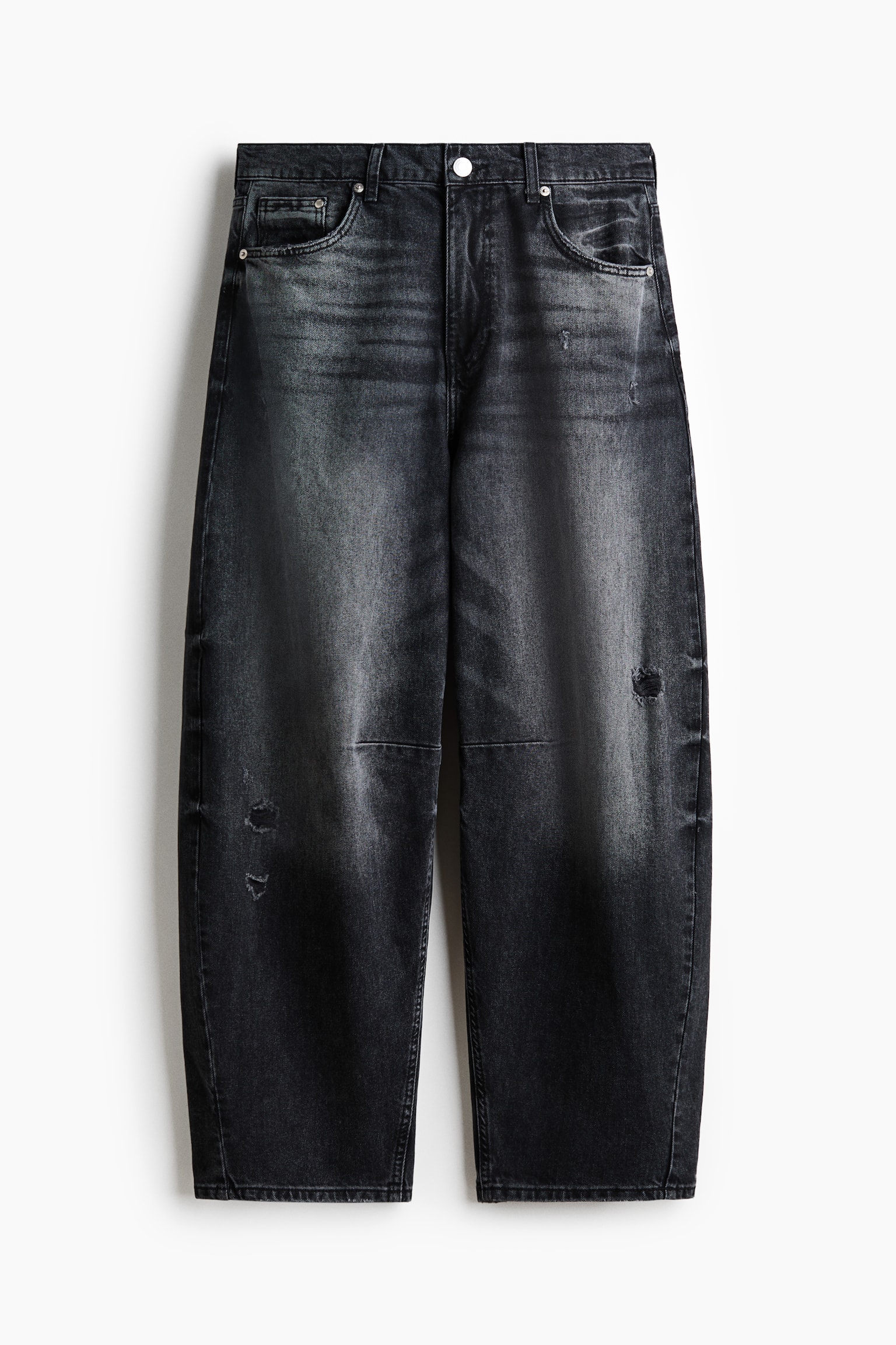 Baggy Barrel Jeans - Sprana czerń - 1