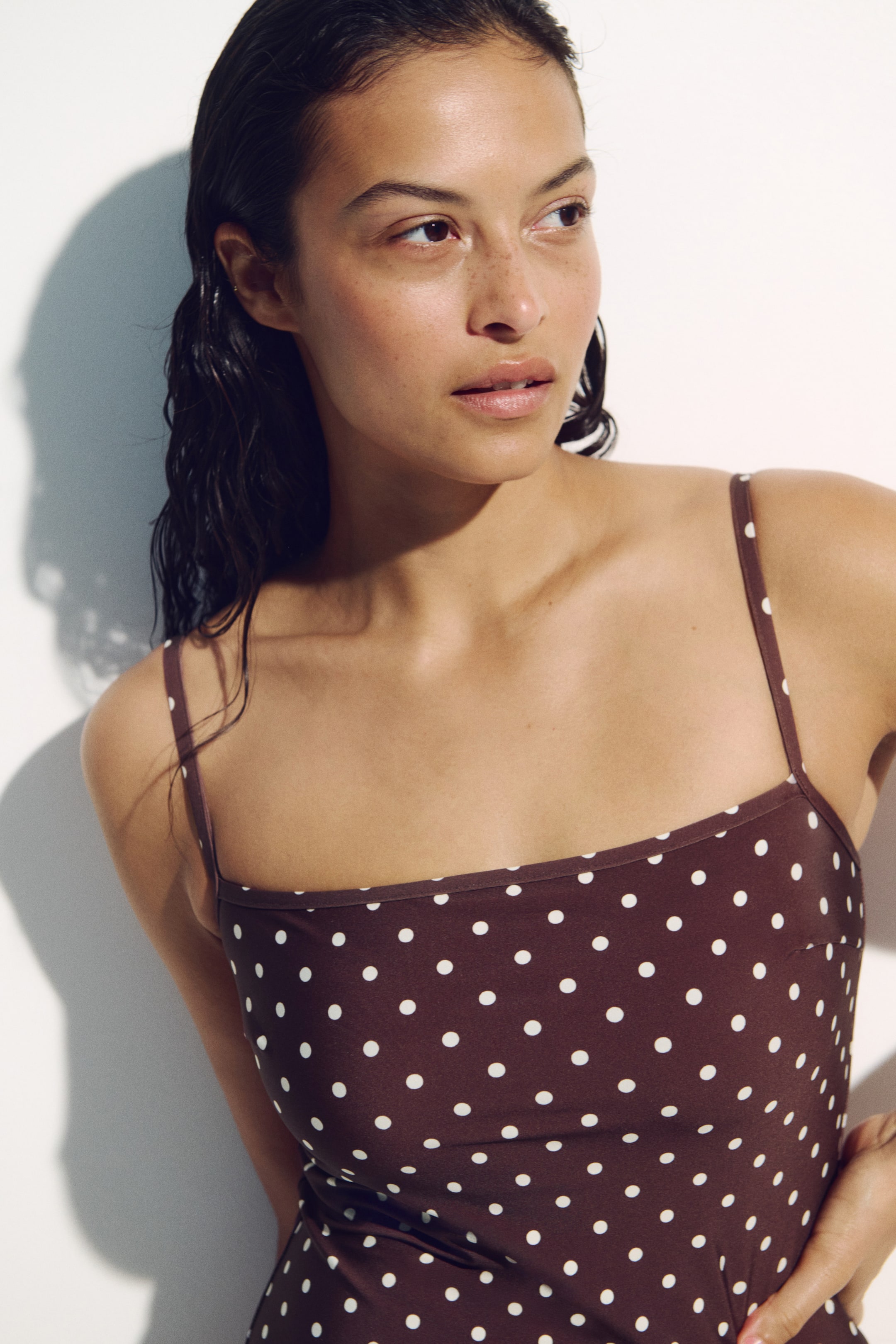 Padded-Cup High-Leg Swimsuit