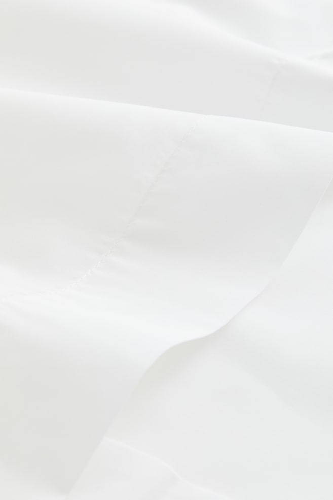 Drap de dessous en percale de coton - Blanc - 2