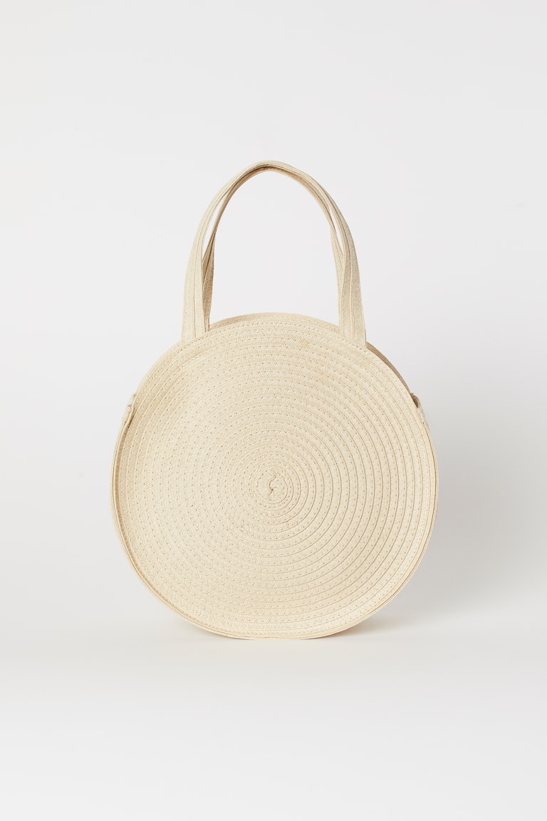 Round straw bag