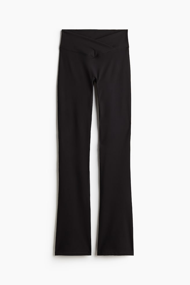 Flared sports leggings with SoftMove™ - Black - 1
