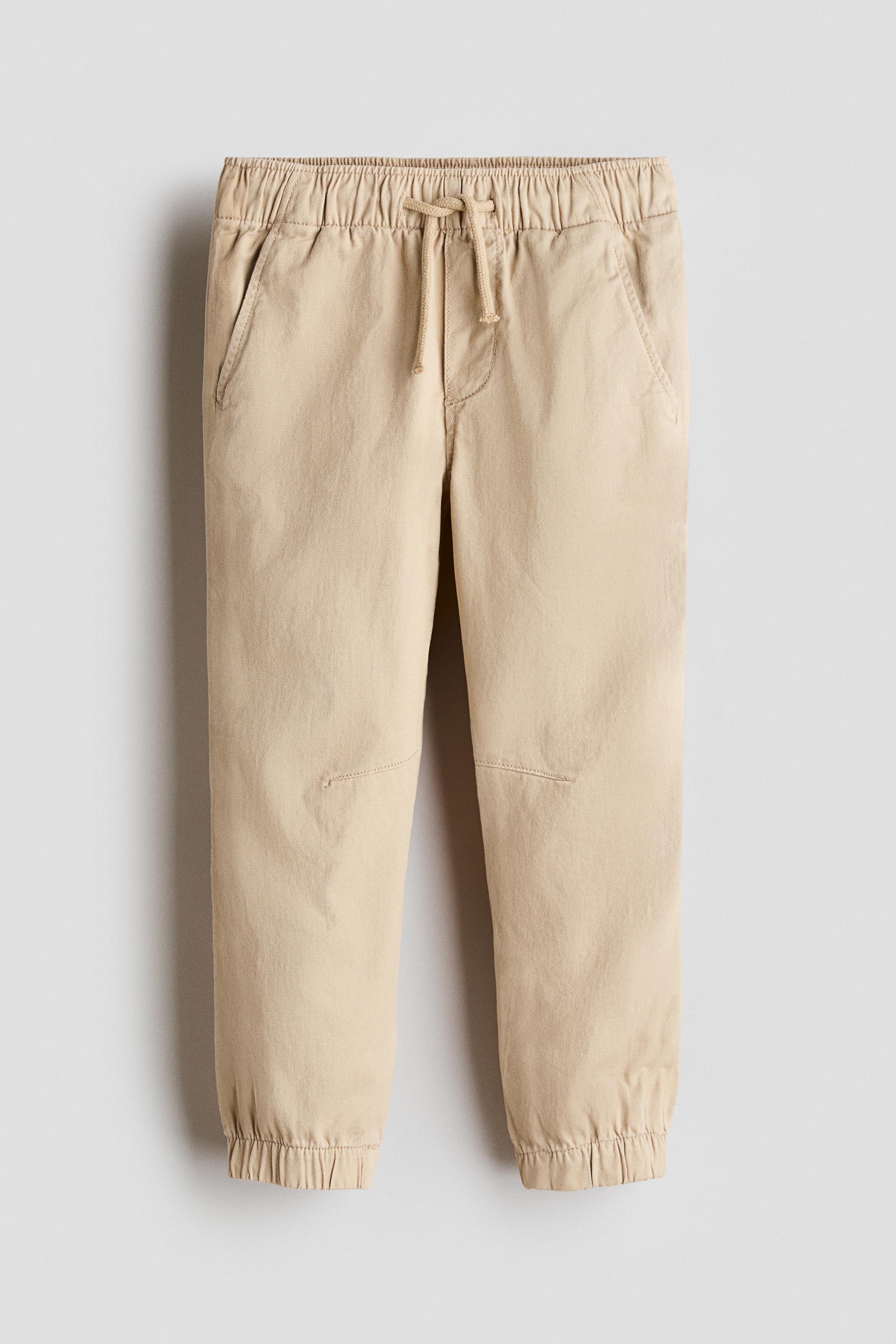 Joggers i bomuldstwill - Beige/Marineblå/Kakigrøn