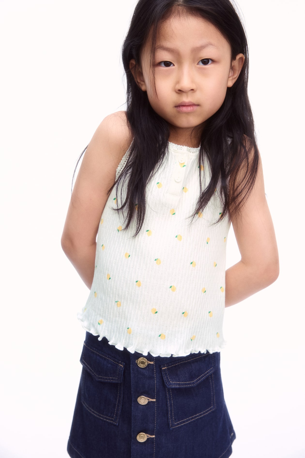 Pointelle Cotton Vest Top White Lemons Kids H M MY pointelle-cotton-vest-top-white-lemons-kids-h-m-my