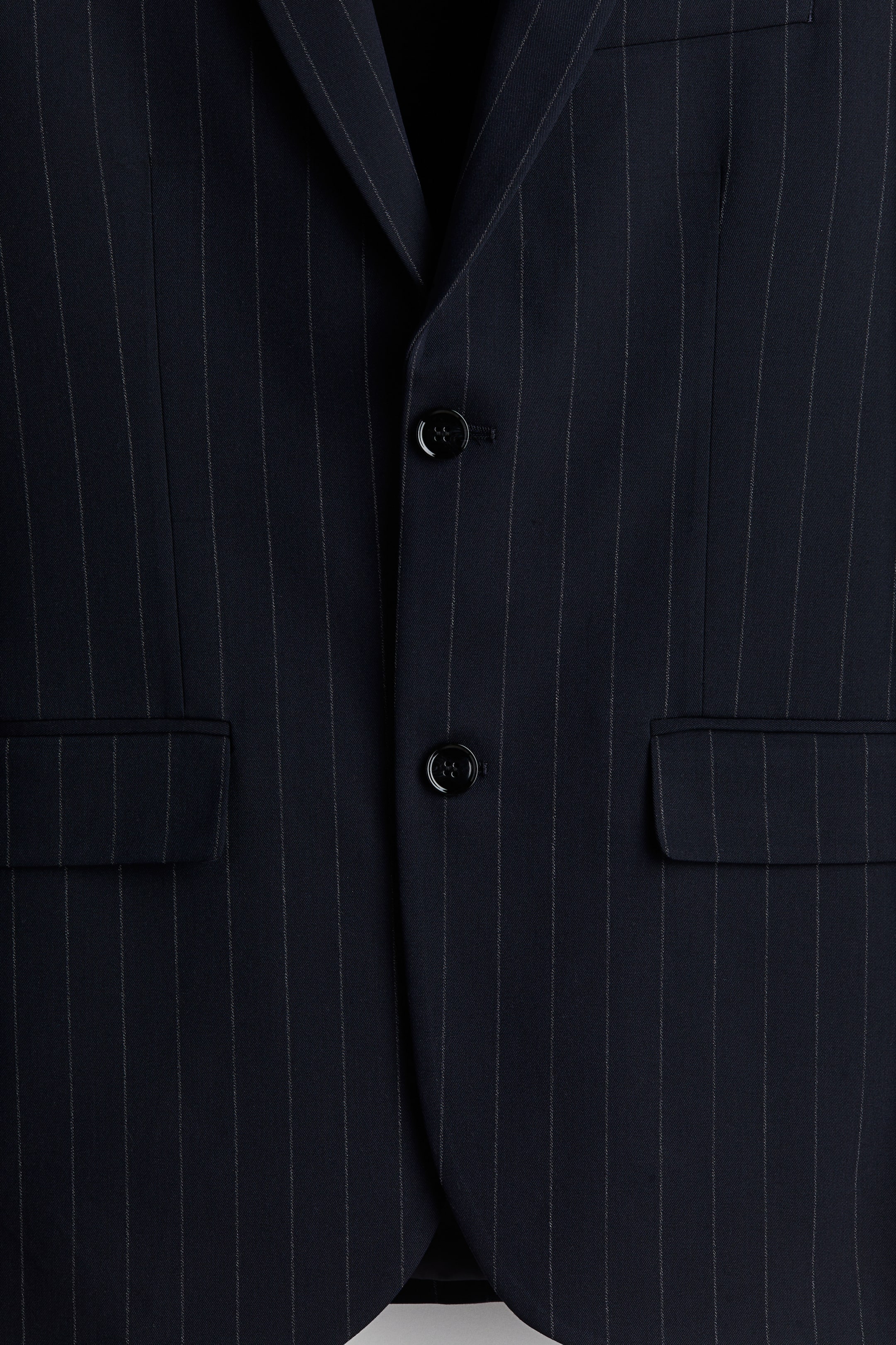 Slim Fit Jacket - Navy blue/Pinstriped - Men | H&M GB 9