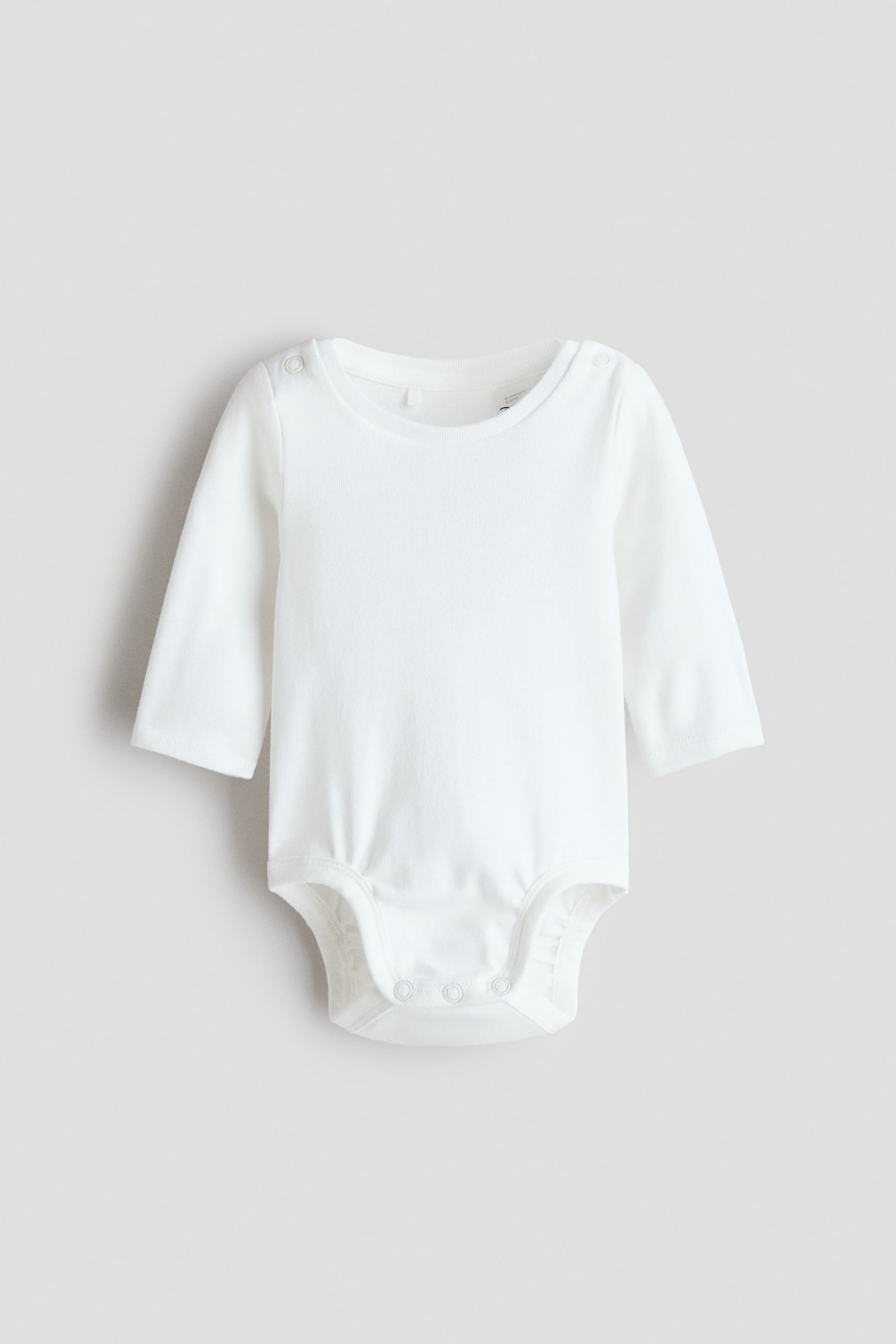 Детский комплект H&M из комбинезона и боди, 2 предмета, цвет: Светлый бежевый — фото 2