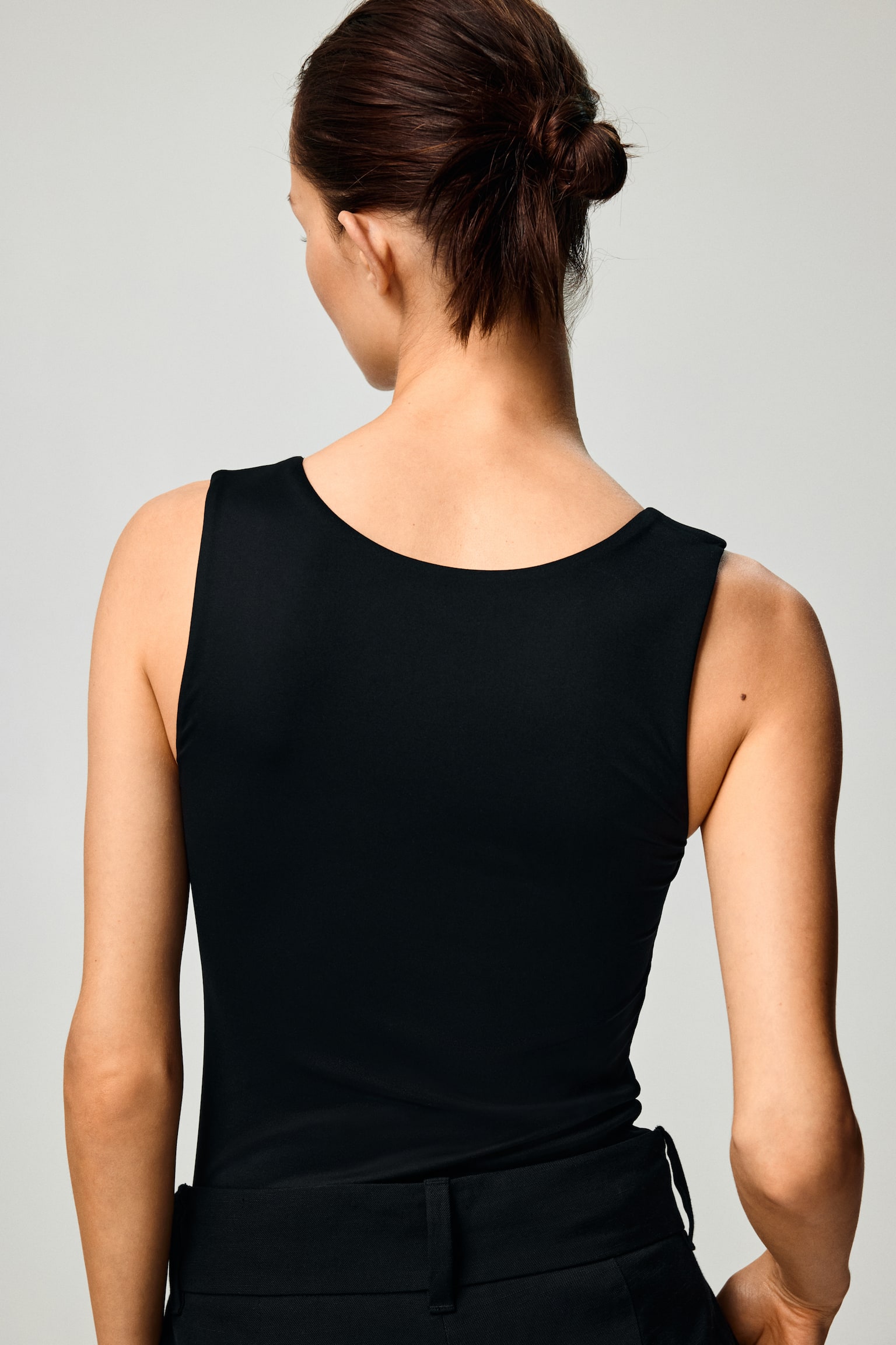 Microfibre vest top - Black/White - 4