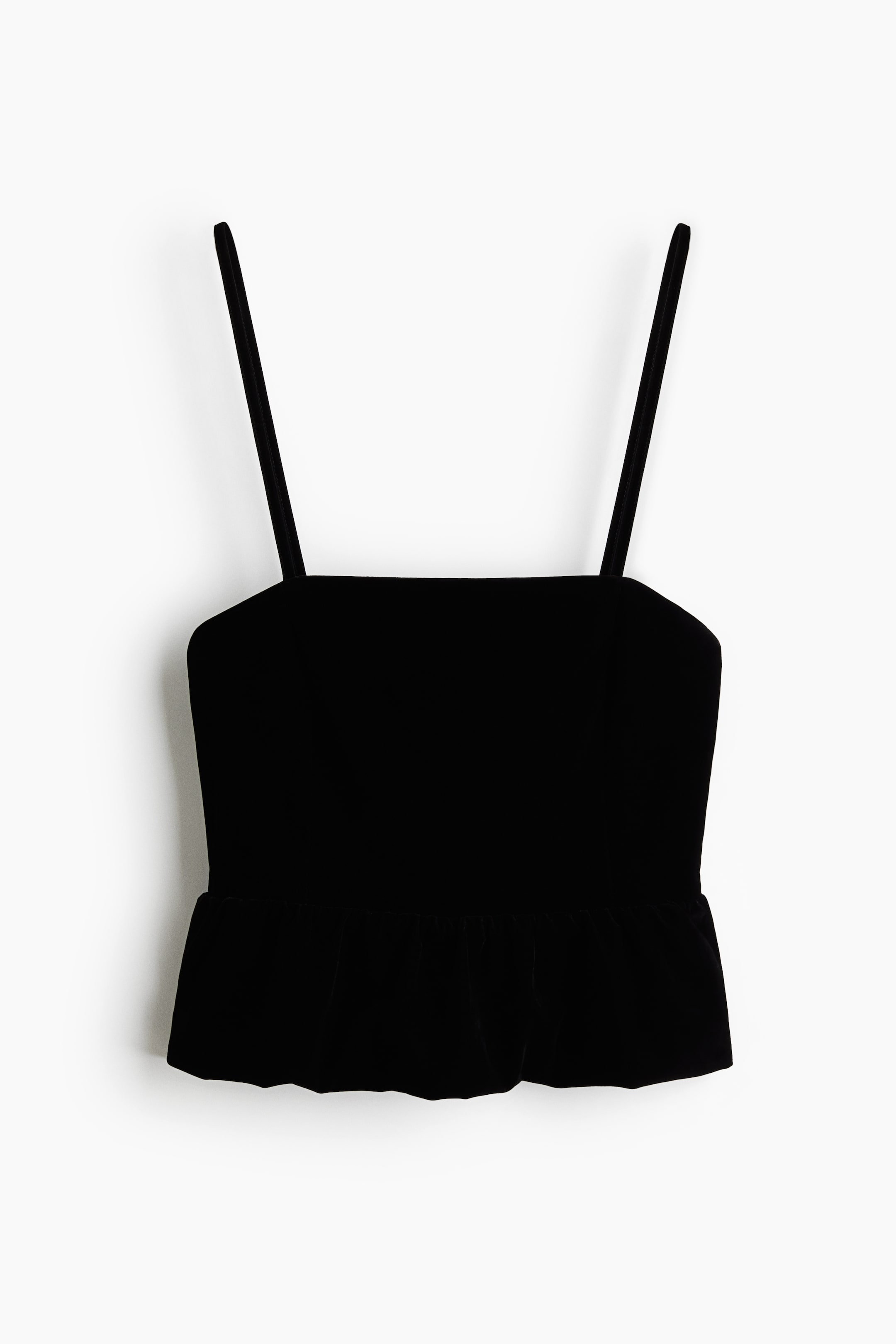 View larger image: Bubble-hem strappy top - Black - Ladies | H&M 5